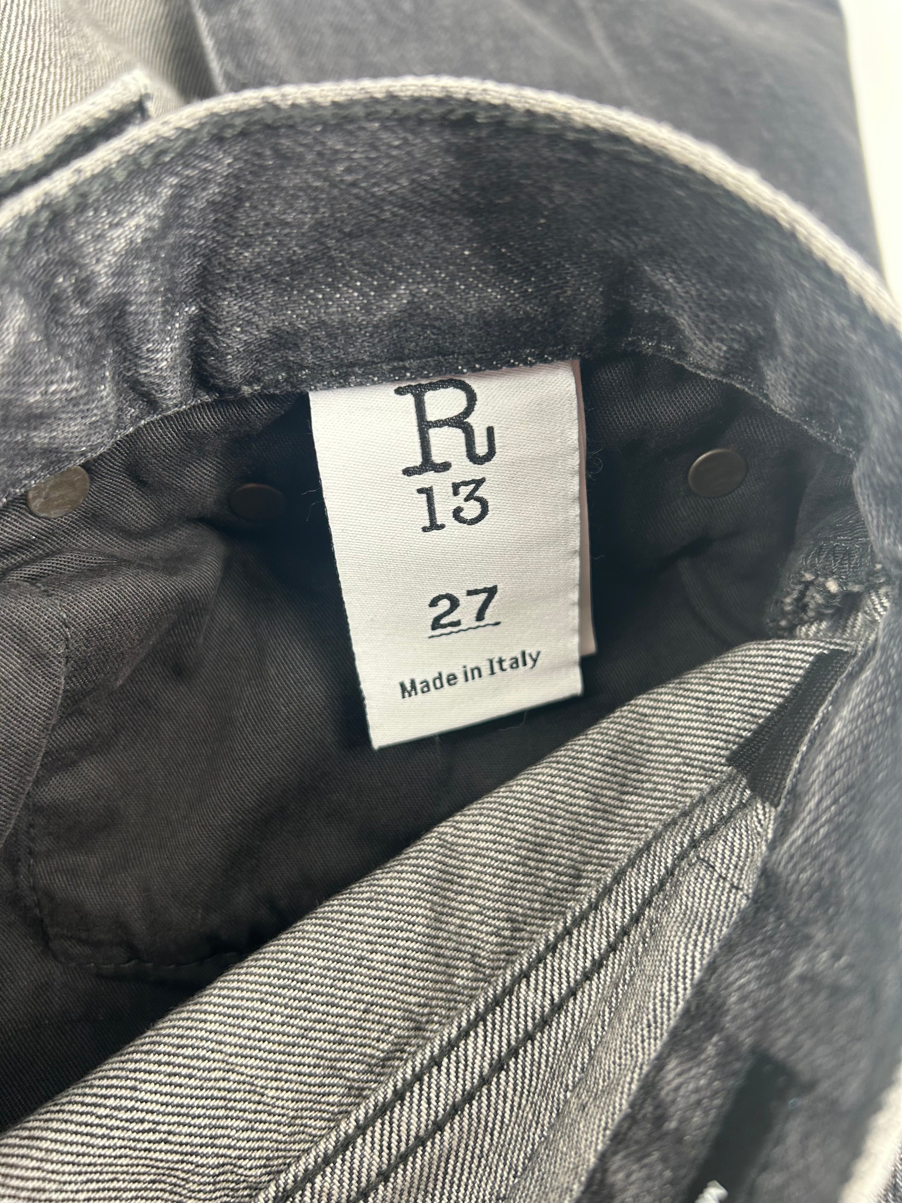R13/Wide Leg Pants/27/Cotton/BLK/kilted jean view 3