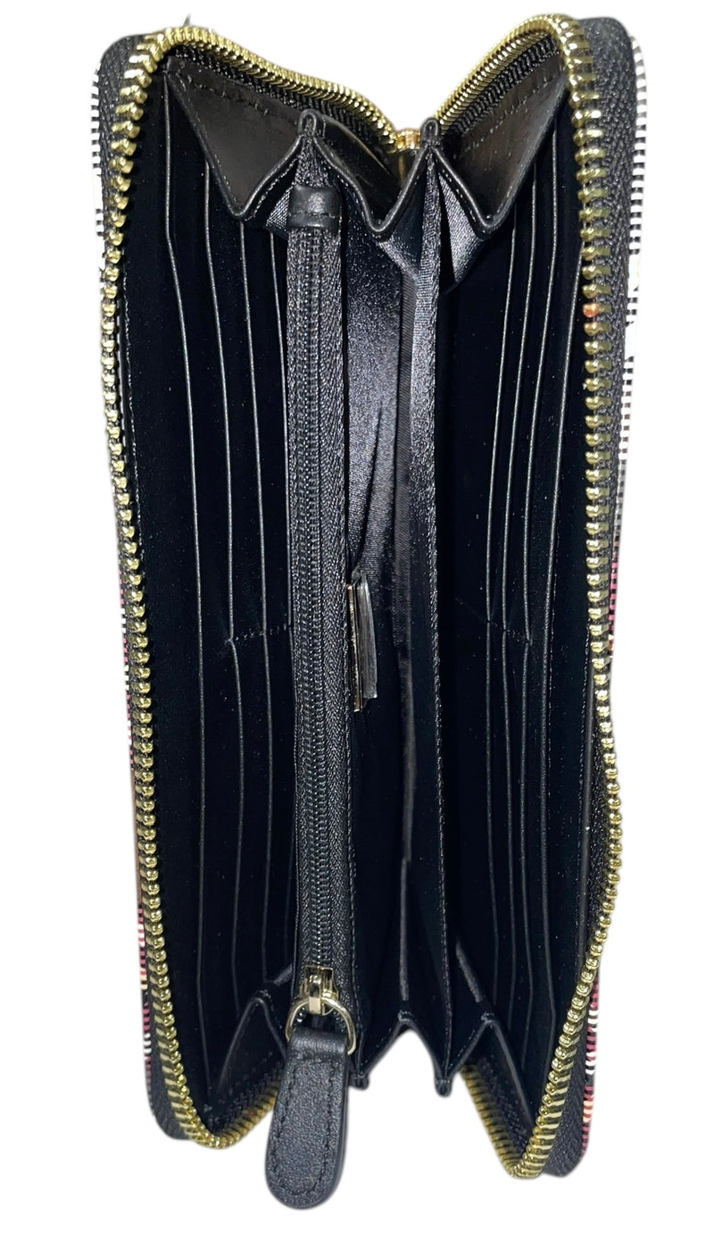 Vivienne Westwood/Long Wallet/Plaid/Leather/MLT/
