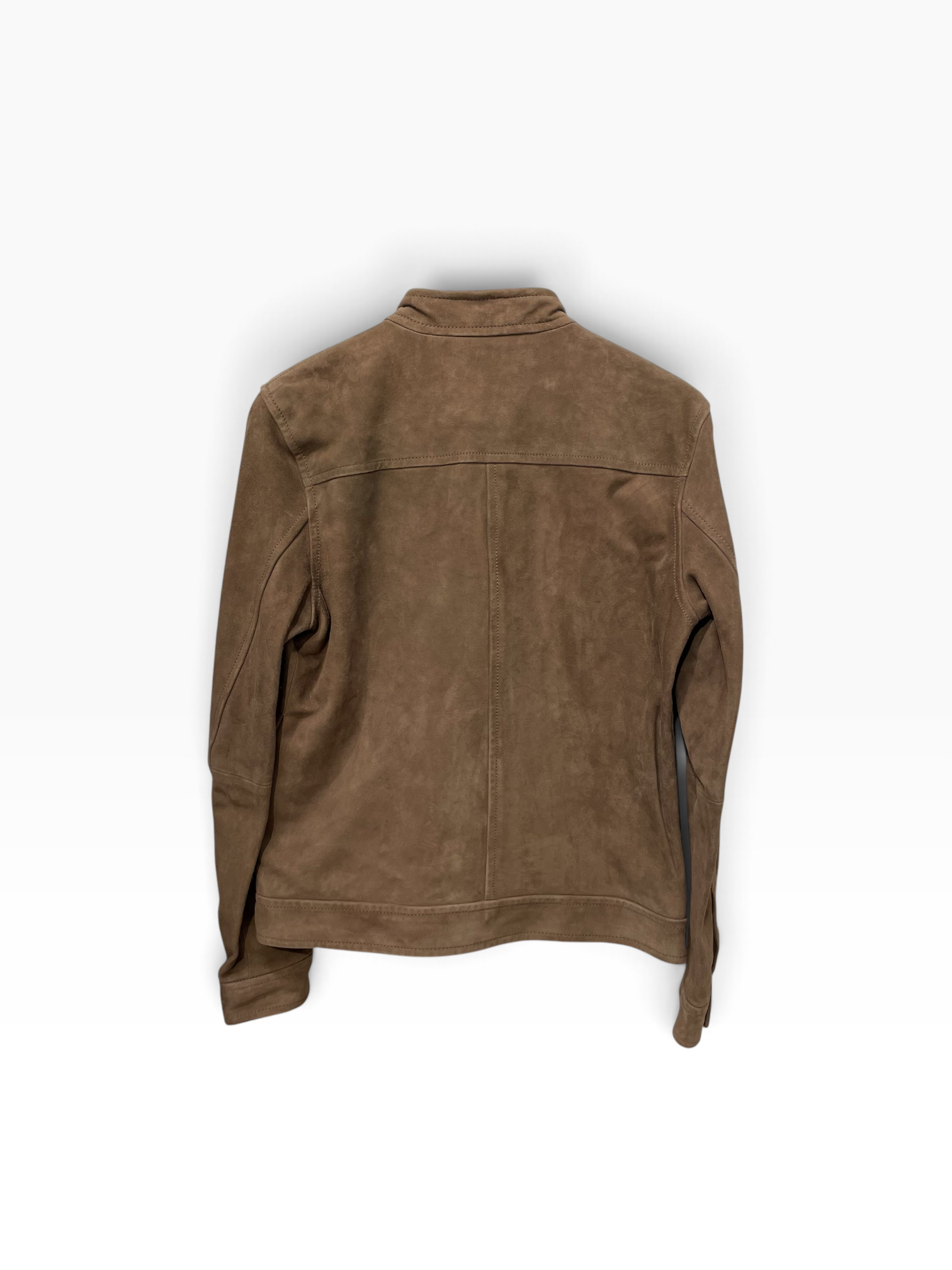 BANANA REPUBLIC/Leather Jkt/S/Suede/KHK/goat suede view 2