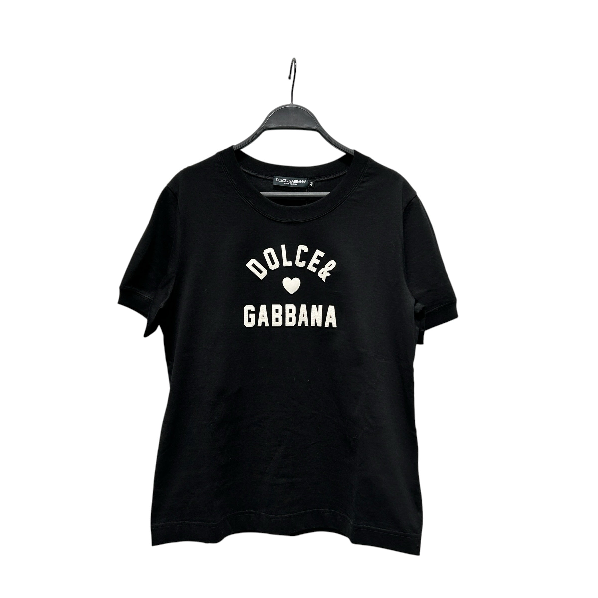 DOLCE&GABBANA/T-Shirt/44/Cotton/BLK/HEART GABBANA view 1