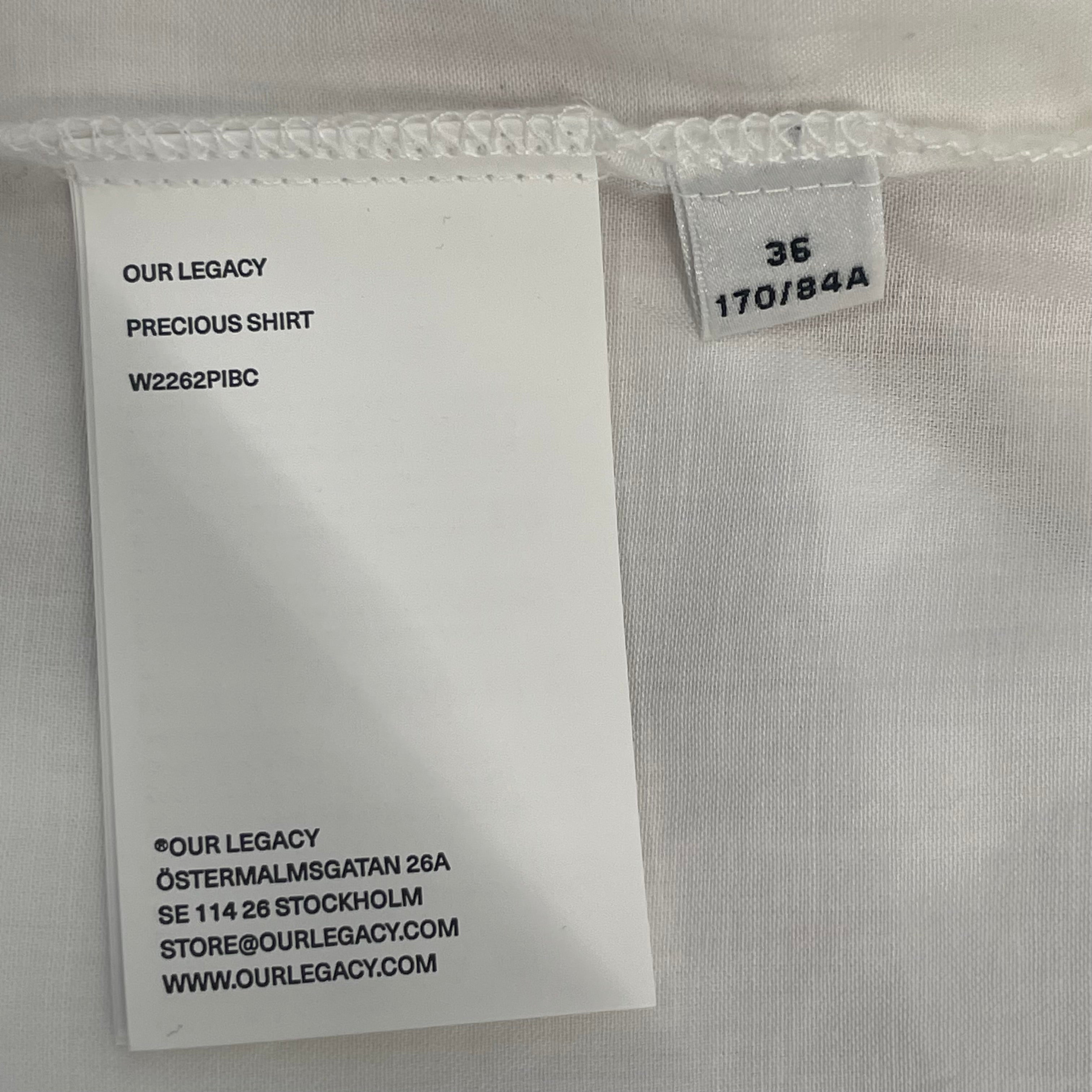our legacy/3|4 T-Shirt/36/Cotton/WHT/white frill top view 4