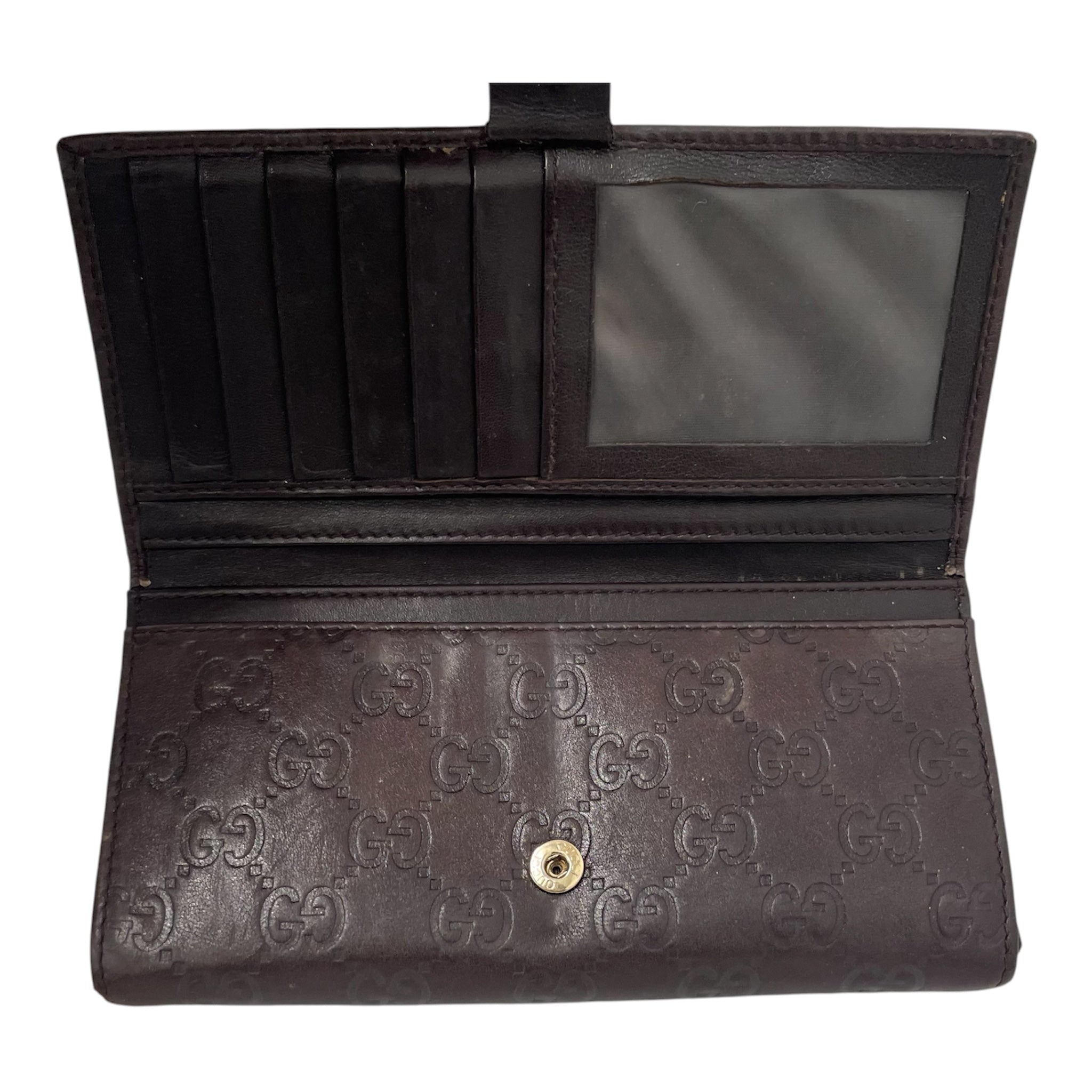 GUCCI/Accessories/Monogram/Leather/BRD/GOLDPLATES view 3
