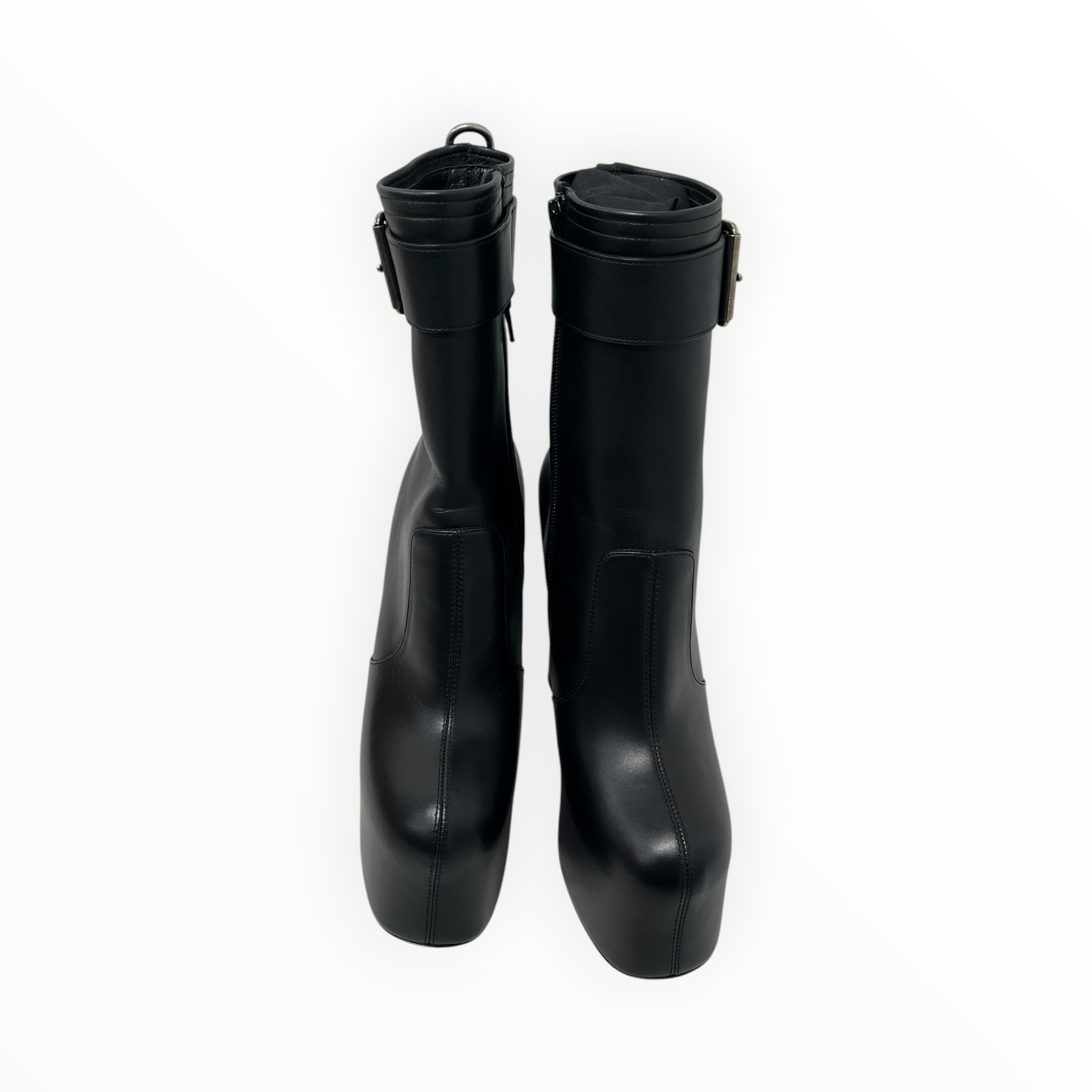 YVES SAINT LAURENT/Boots/US 6/Leather/BLK/CHERRY BUCKLE PLATFORMS view 3