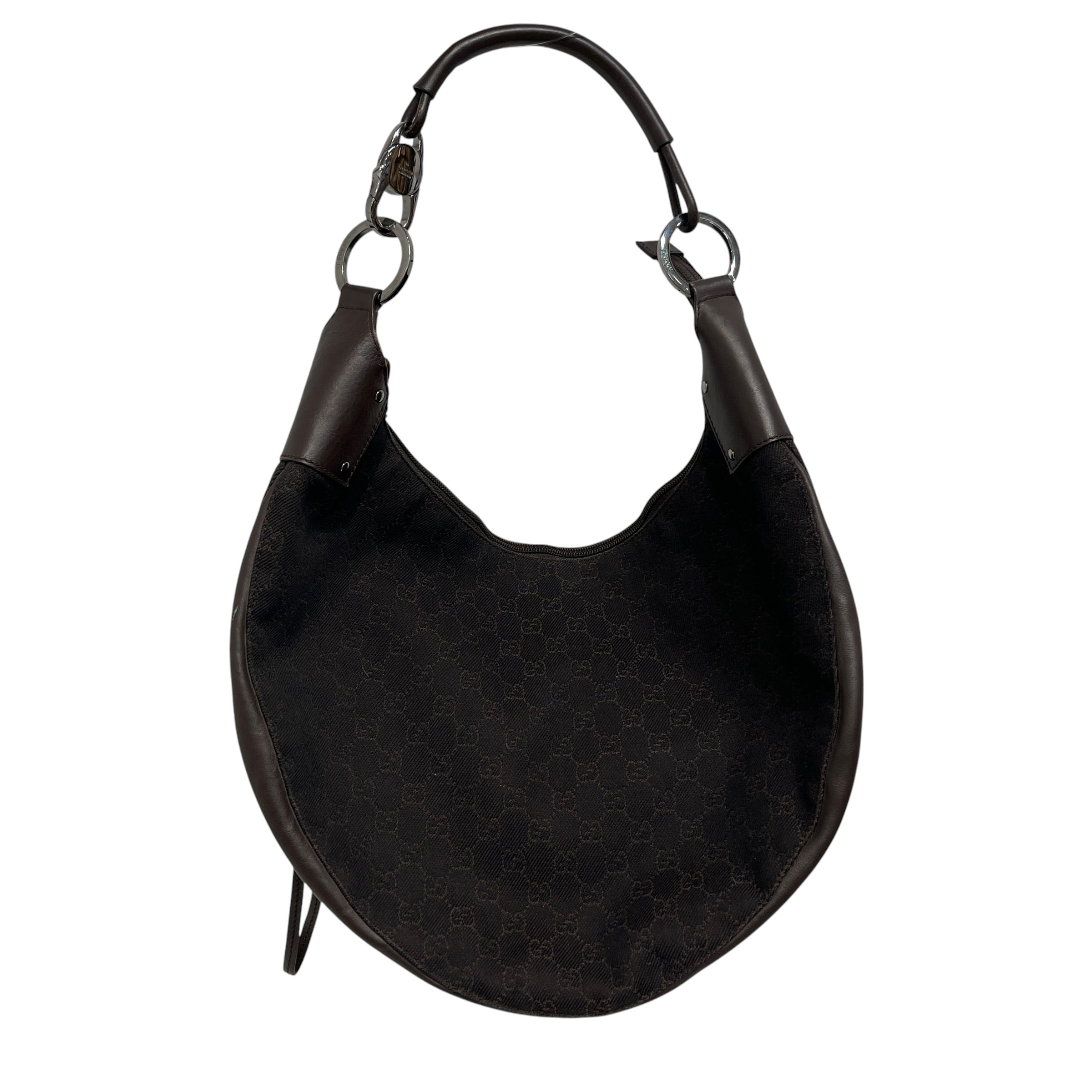 GUCCI/Bag/Monogram/Cotton/BRW/Shoulder Hobo Bag view 2