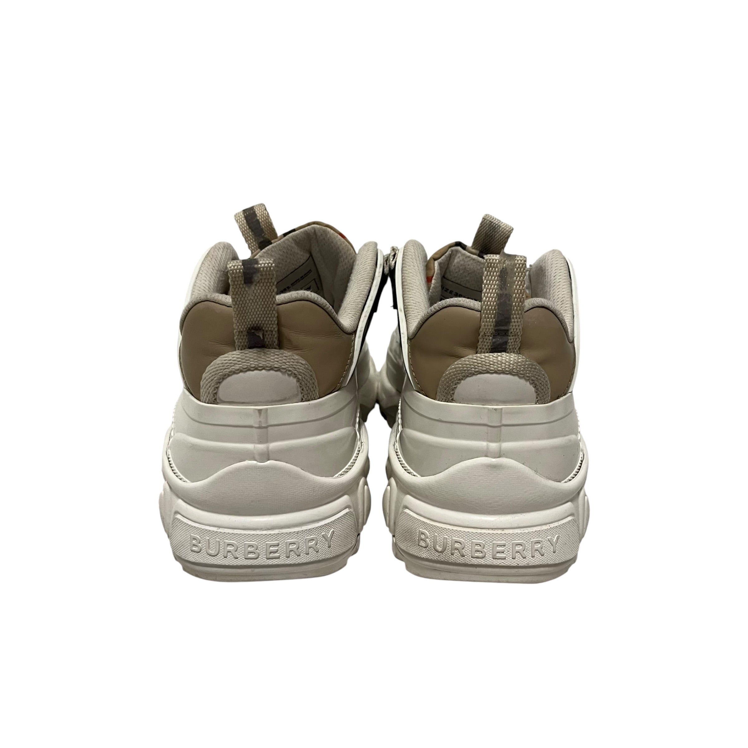 BURBERRY/Low-Sneakers/EU 39/Plaid/Polyester/BEG/ARTHUR view 5