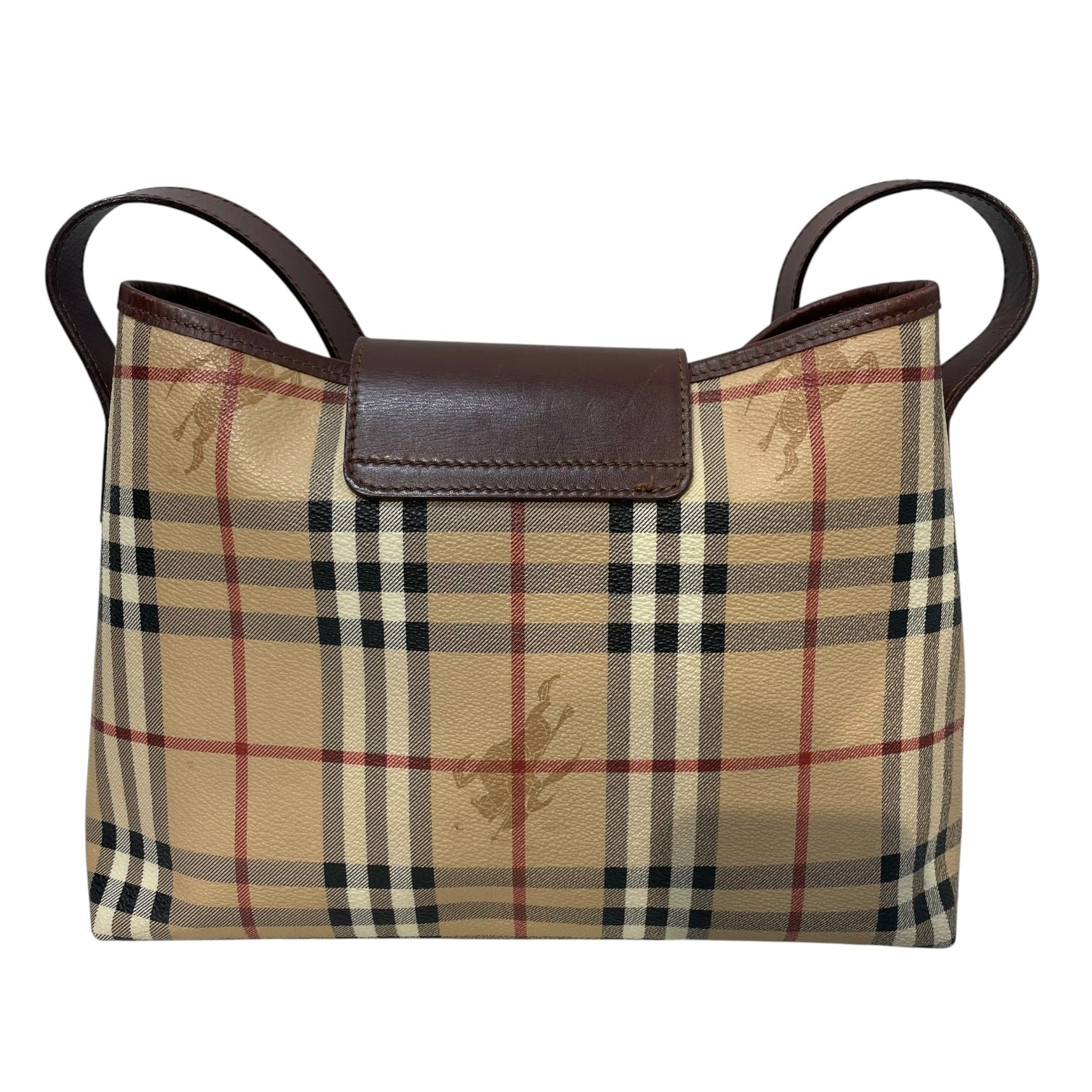 BURBERRY/Hand Bag/Plaid/Leather/KHK/BROOK LEATHER HANDBAG view 2