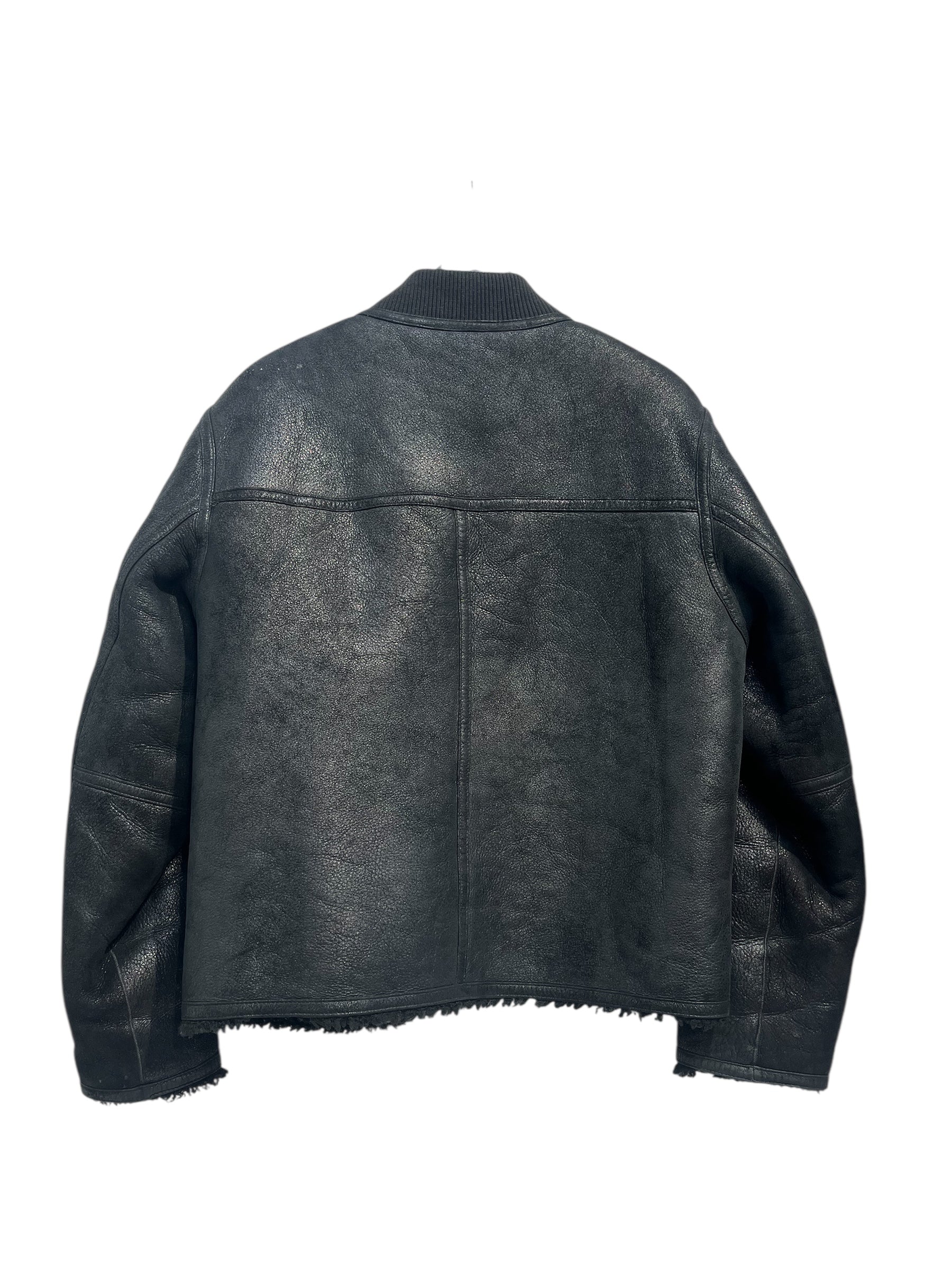 STUSSY/Leather Jkt/M/Leather/BLK/SHEARLING BOMBER view 3