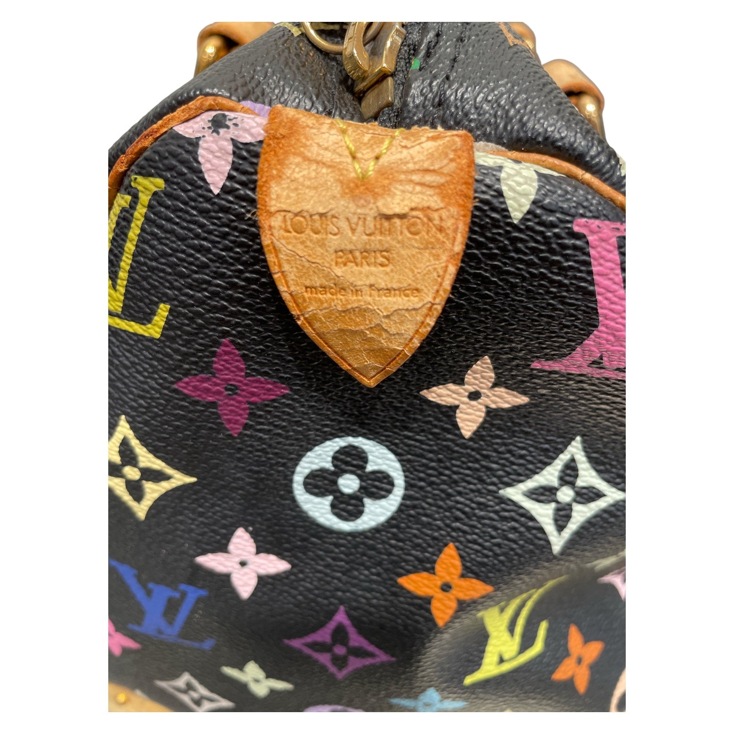 LOUIS VUITTON/Hand Bag/Monogram/Leather/BLK/TAKASHI MURAKAMI BLACK view 5