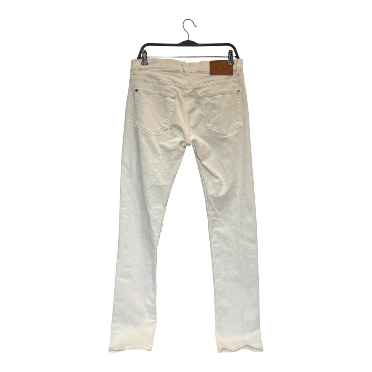 VERSACE/Slacks/32/Denim/WHT/versace denim white view 2