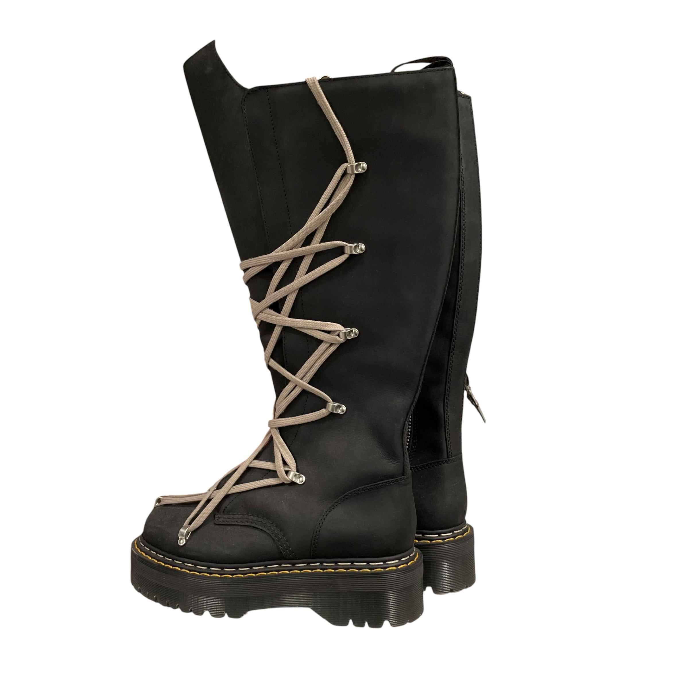 Rick Owens/Dr.Martens/Lace Up Boots/UK 8/Border/Leather/BLK/1860 PENTALCE QUAD RO LACE view 1
