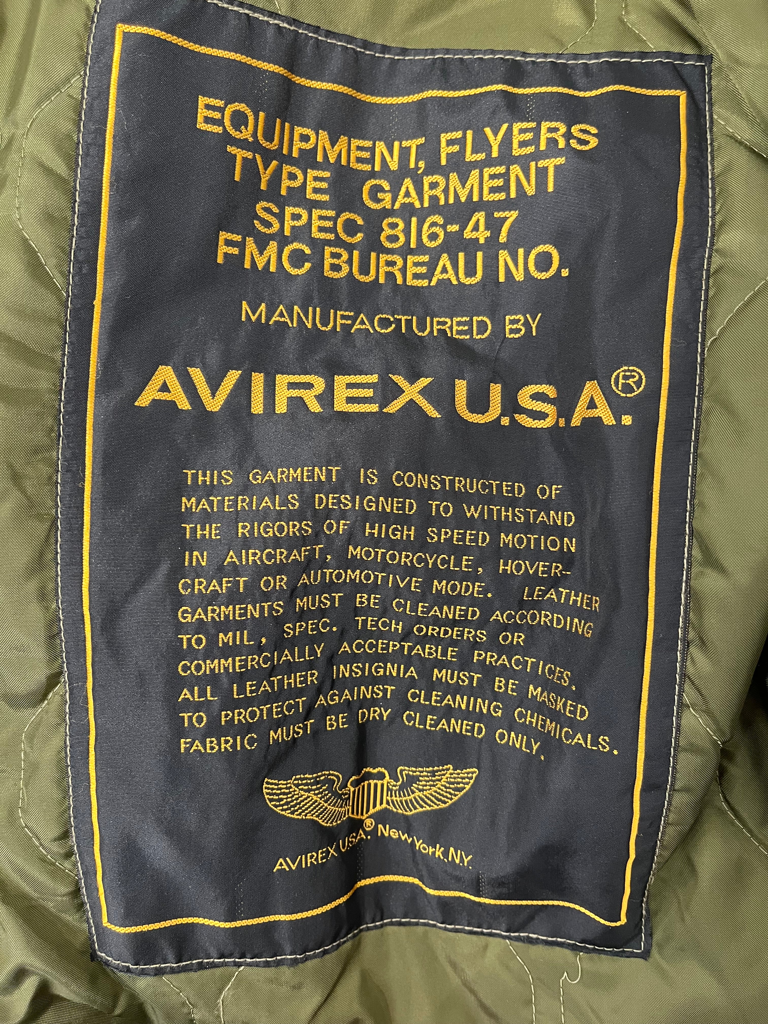 AVIREX/Vintage/Flight Jkt/L/Nylon/GRN/1984 MESH AERO VESTED FLIGHT view 4