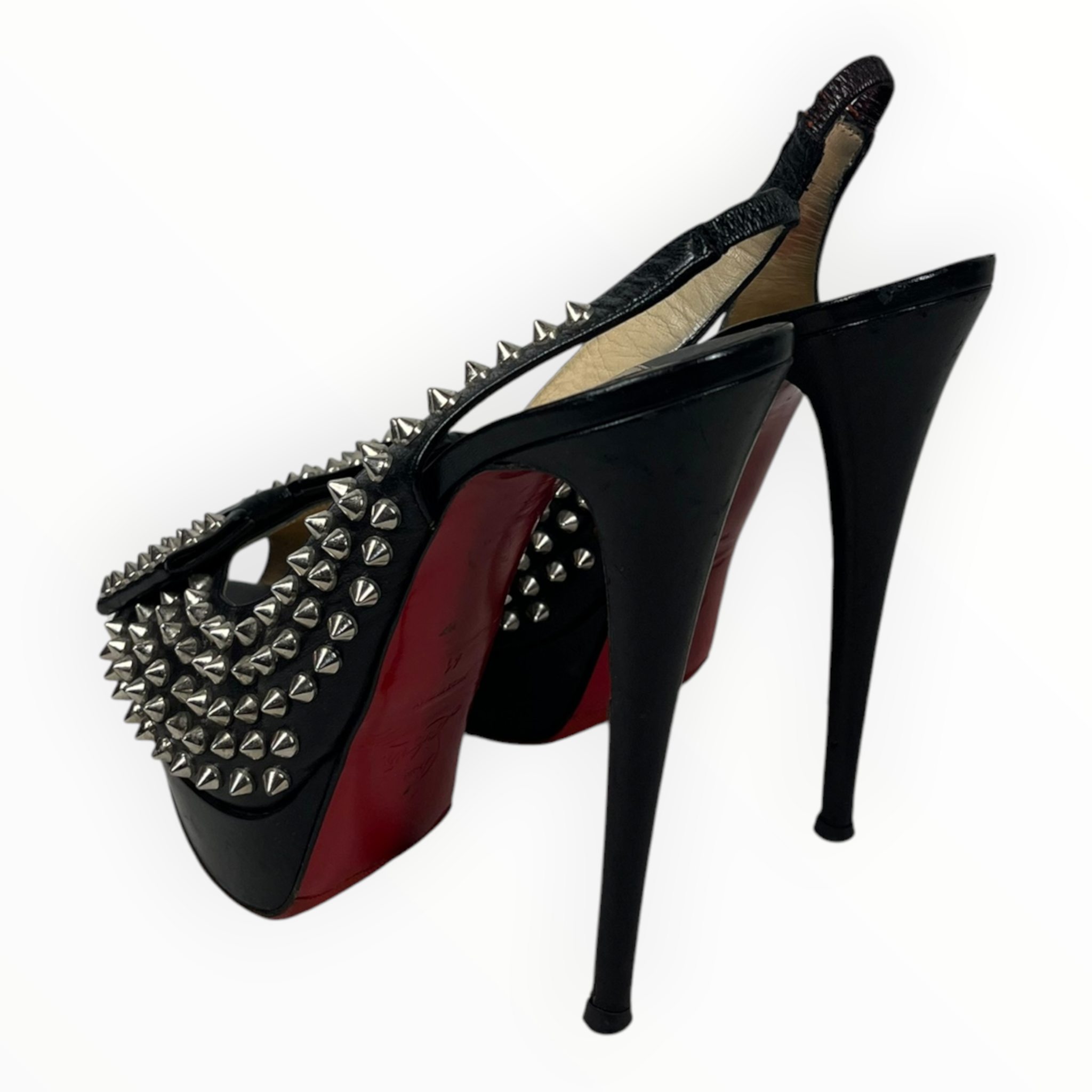 Christian Louboutin/Heels/EU 41/Leather/BLK/CLOU NOEUD SPIKED PUMPS view 2