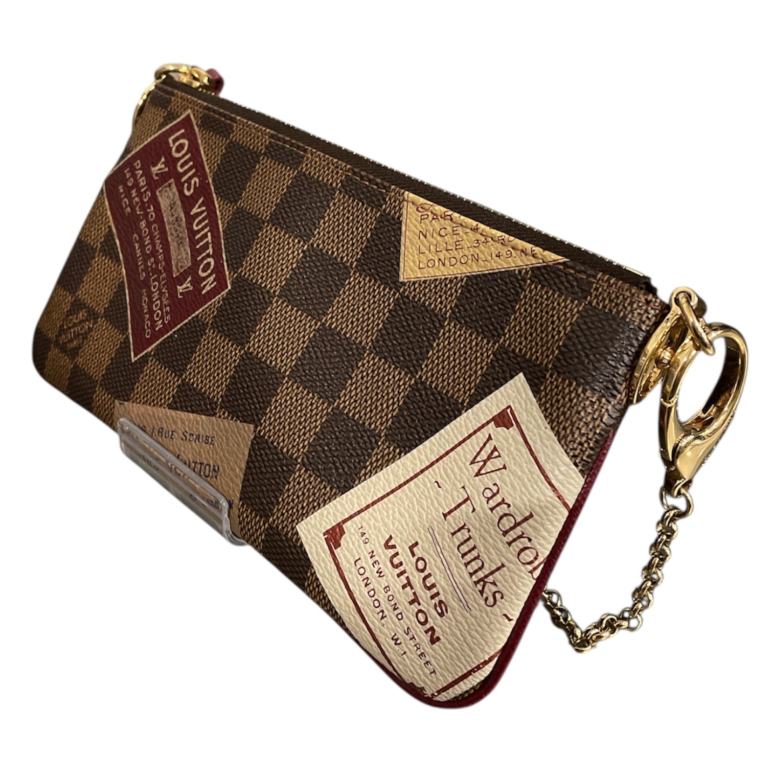 LOUIS VUITTON/Clutch Bag/All Over Print/Leather/BRW/DIER EBENE TRUNK LABELS view 1