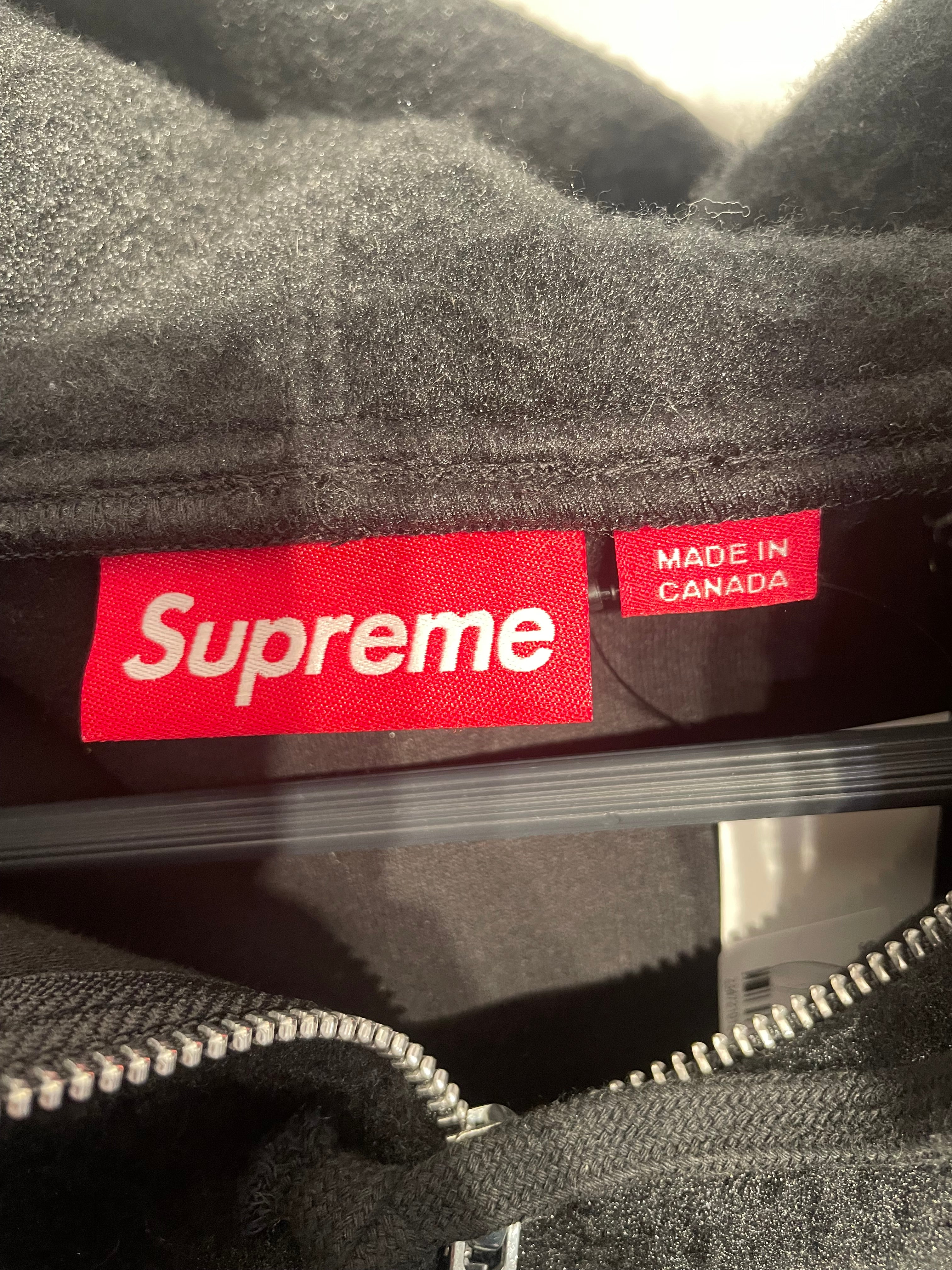 Supreme/Zip Up Hoodie/S/Polyester/BLK/FLEECE ZIP UP HOODIE view 3