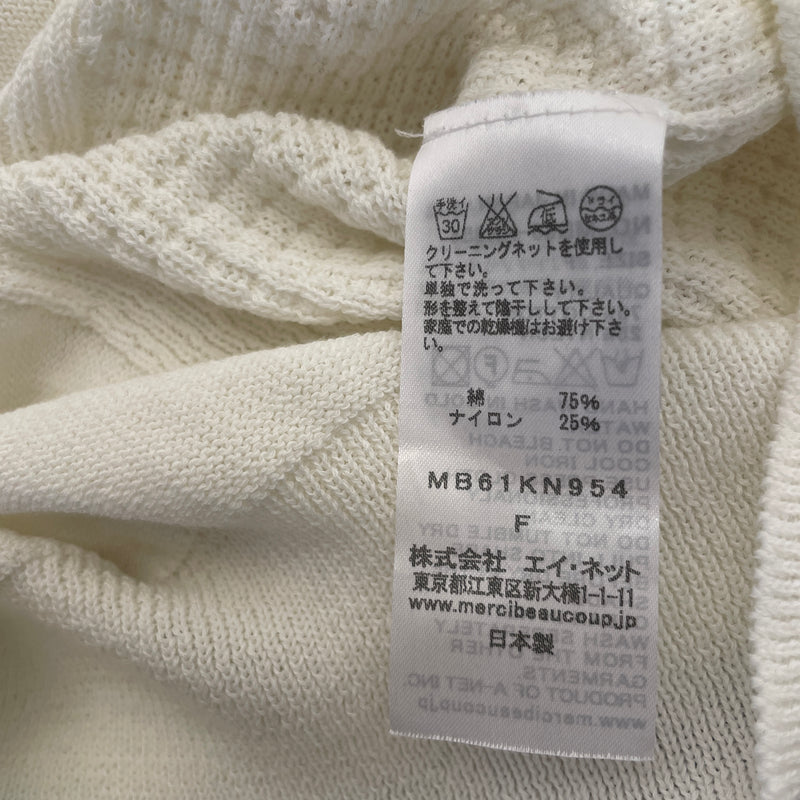 mercibeaucoup，///Sweater/--/Plain/Cotton/WHT//-- Not Applicable/mb61kn954