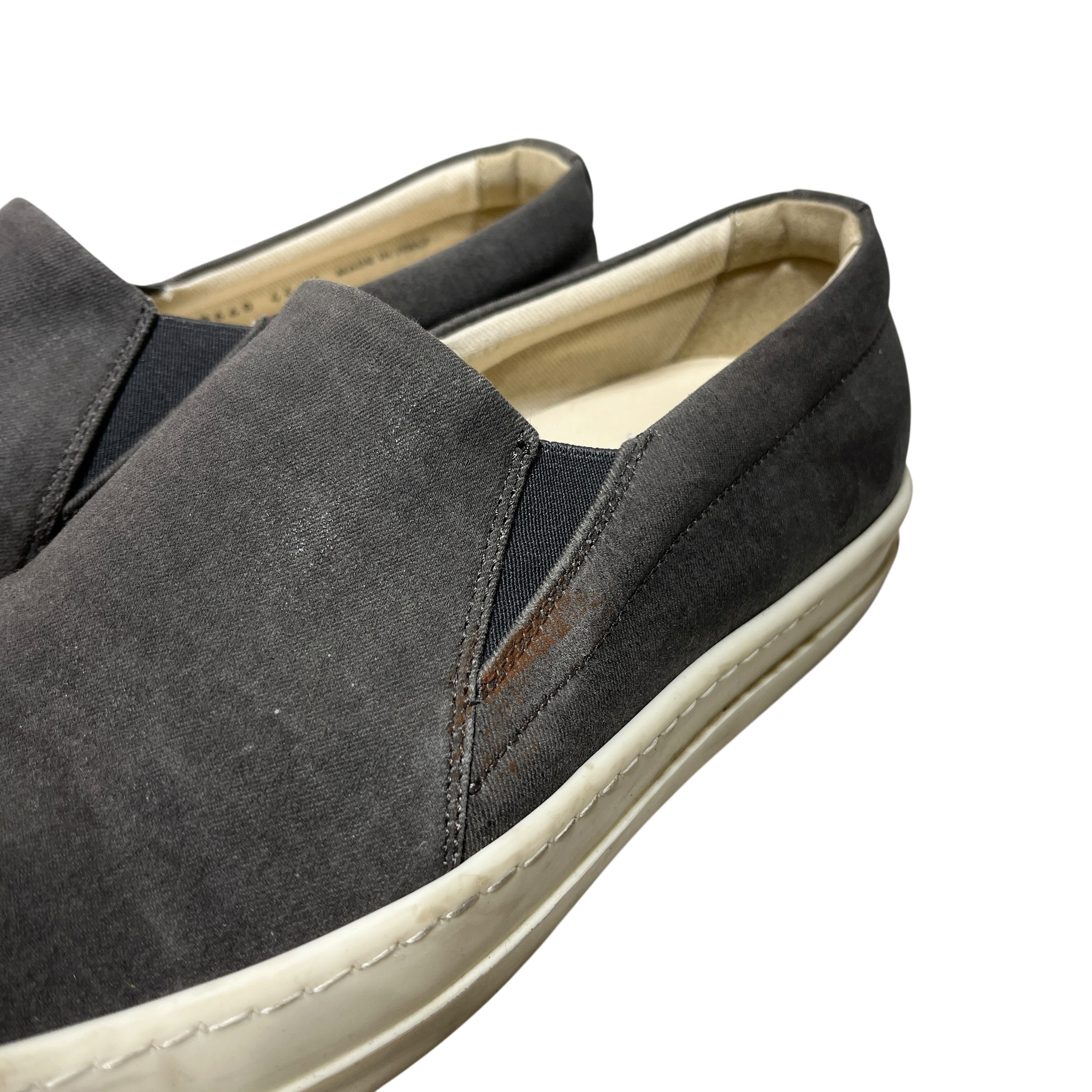 RICK OWENS DRKSHDW/Low-Sneakers/US 11.5/Polyester/GRY/BOAT SLIP ON DARK DUST view 6