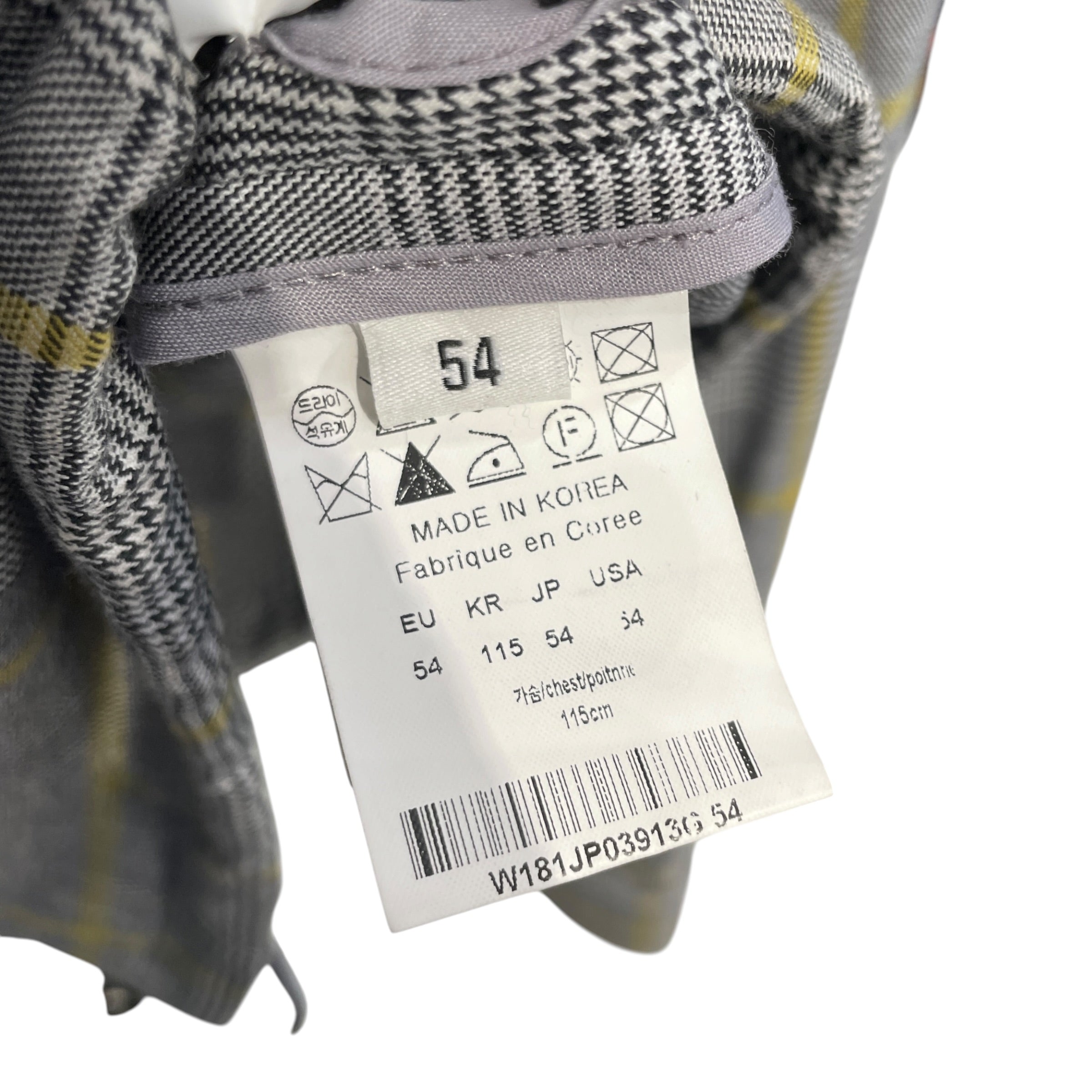 wooyoungmi/Jacket/54/Cotton/GRY/Plaid/ZIP/BUTTON UP DRAWSTRING WAIST view 4