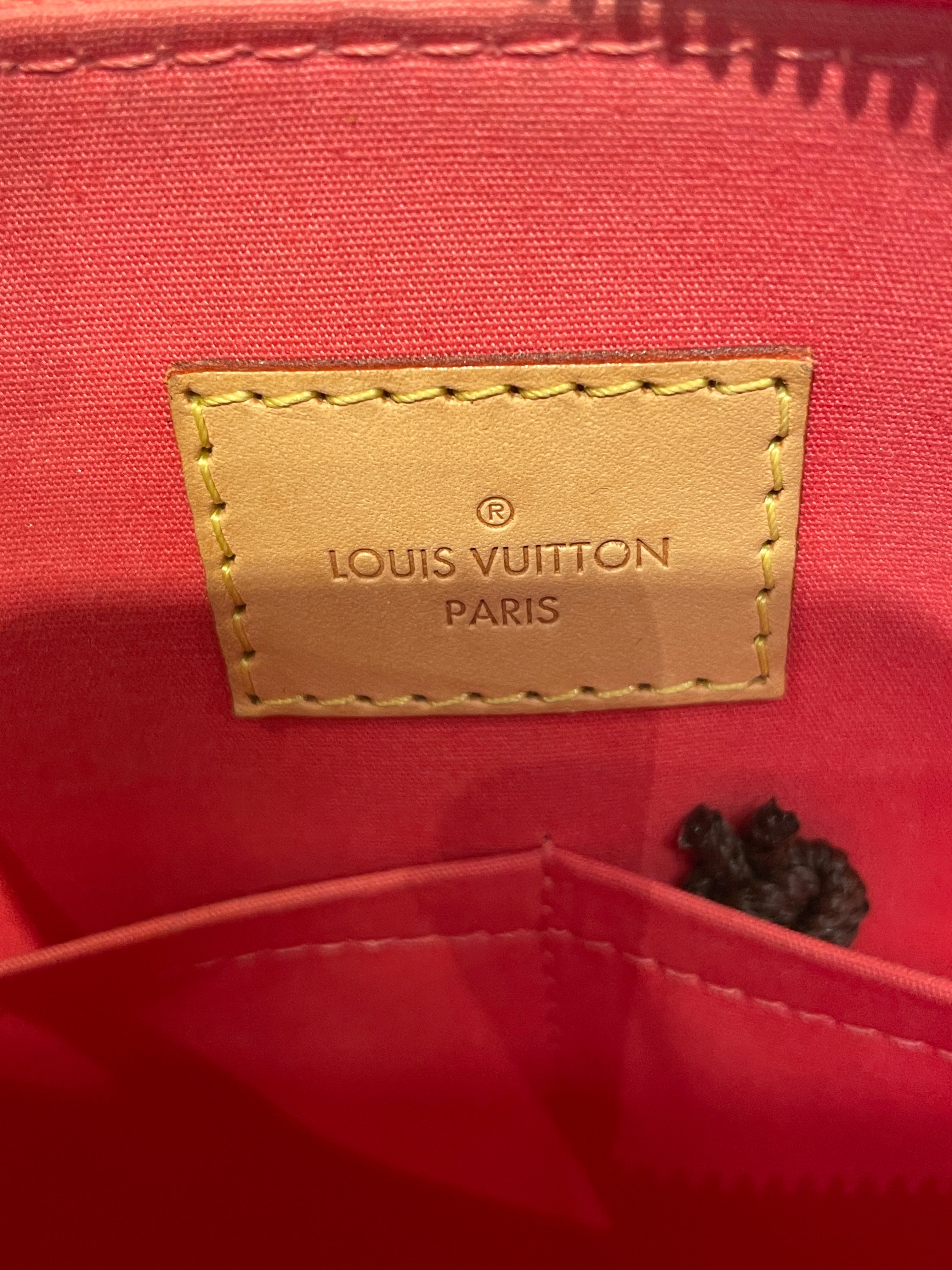 LOUIS VUITTON/Hand Bag/Monogram/Leather/RED/MONOGRAM VERNIS BAG view 6