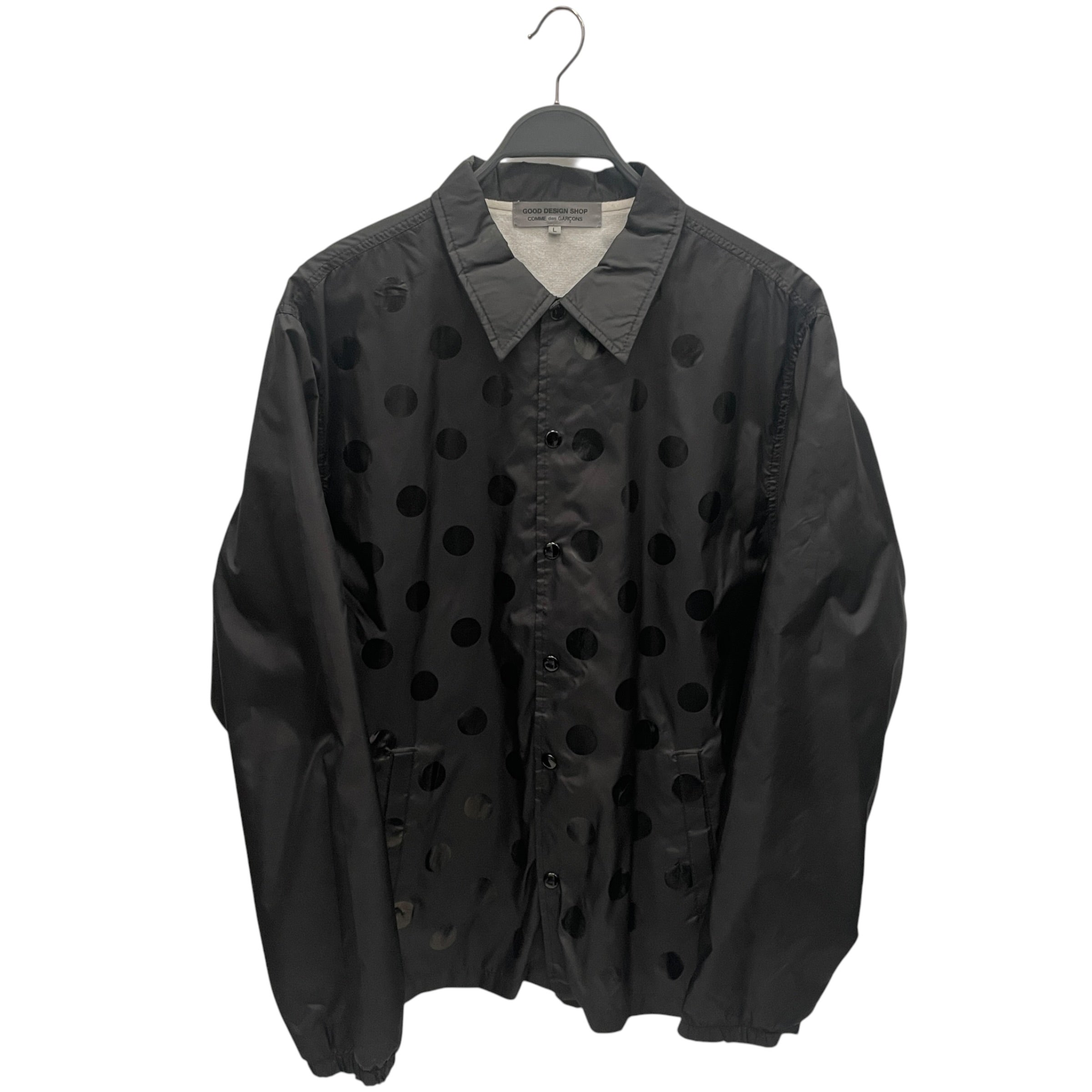 GOOD DESIGN SHOP COMME des GARCONS/Windbreaker/L/Nylon/BLK/Polka Dot/ view 1
