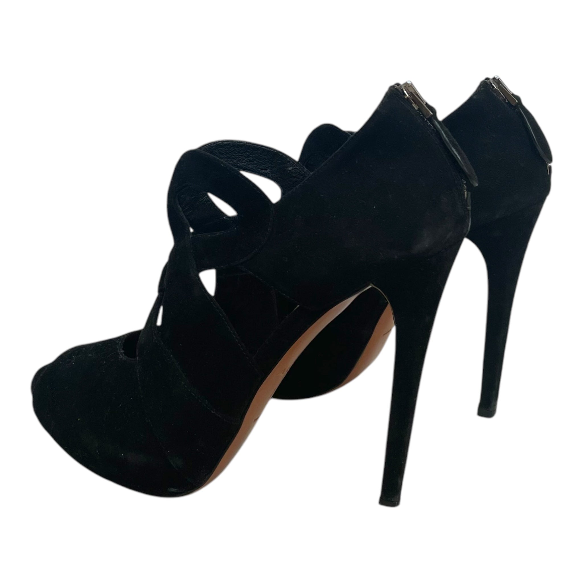 ALAIA/Heels/US 6.5/Suede/BLK/Open-Toe/VELVET BLACK ALAIA HEELS 37.5 view 2