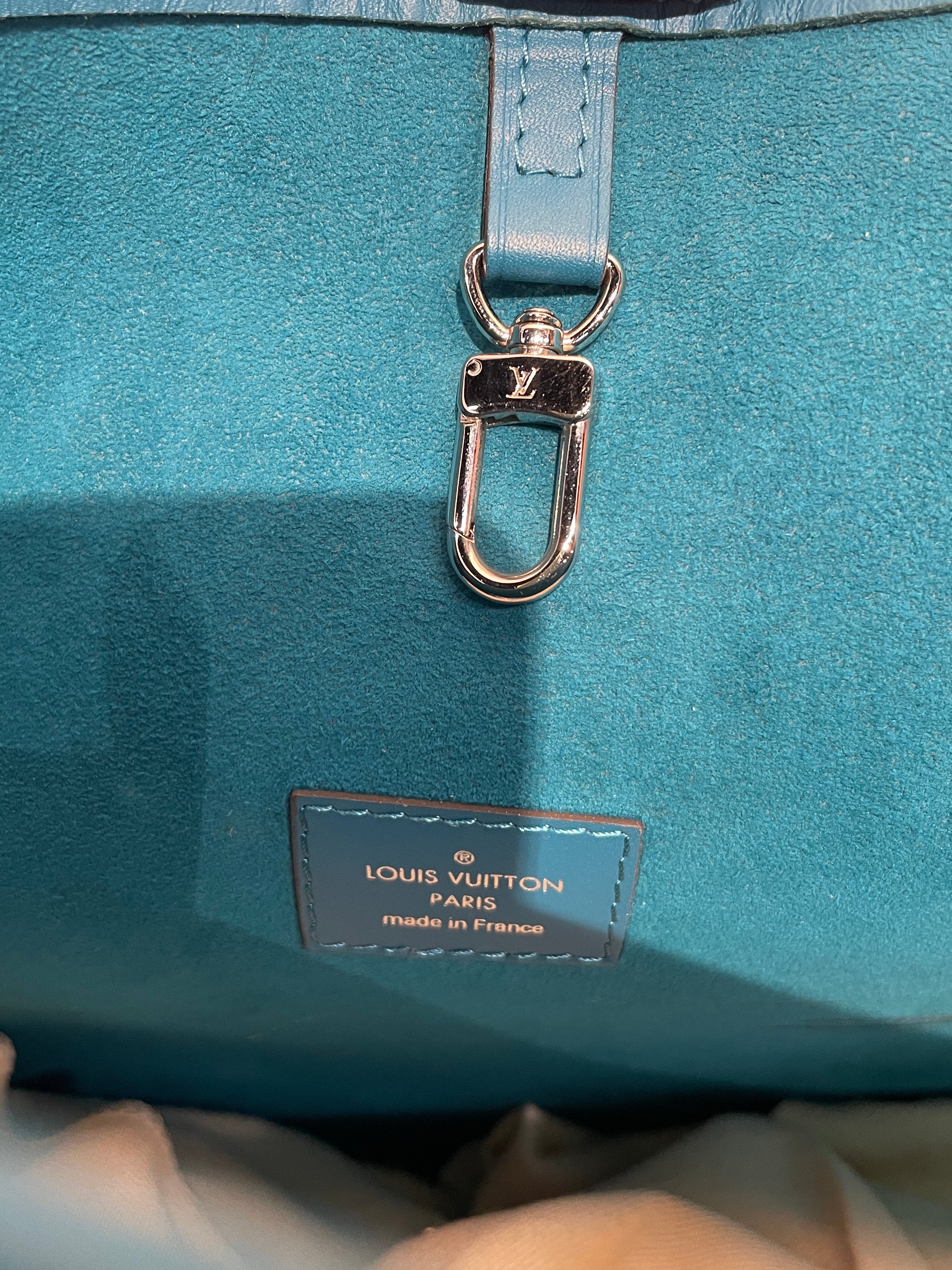 LOUIS VUITTON/Tote Bag/Leather/BLU/NEVERFULL MM TOTE view 4