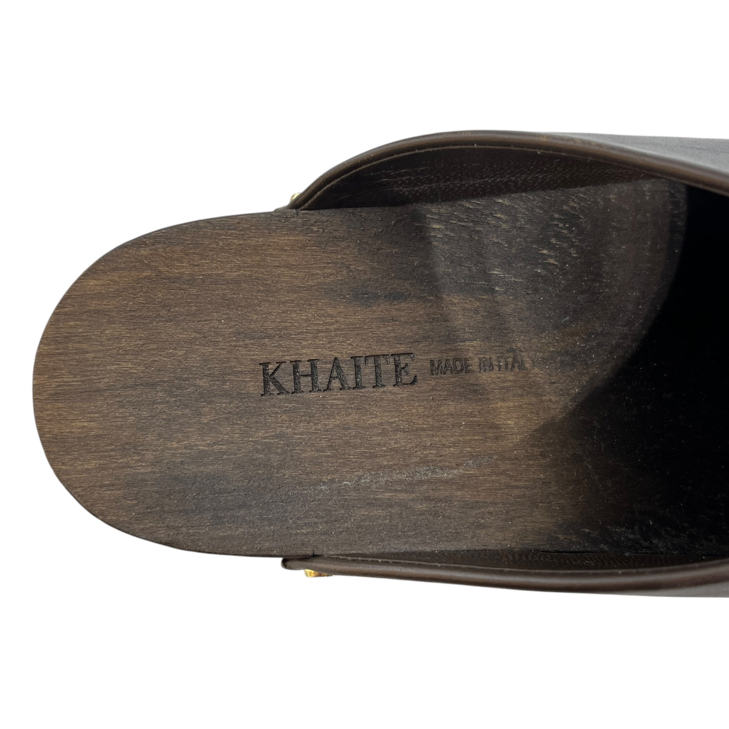 KHAITE/Sandals/US 7/Leather/BRW/Studded Clogs view 3