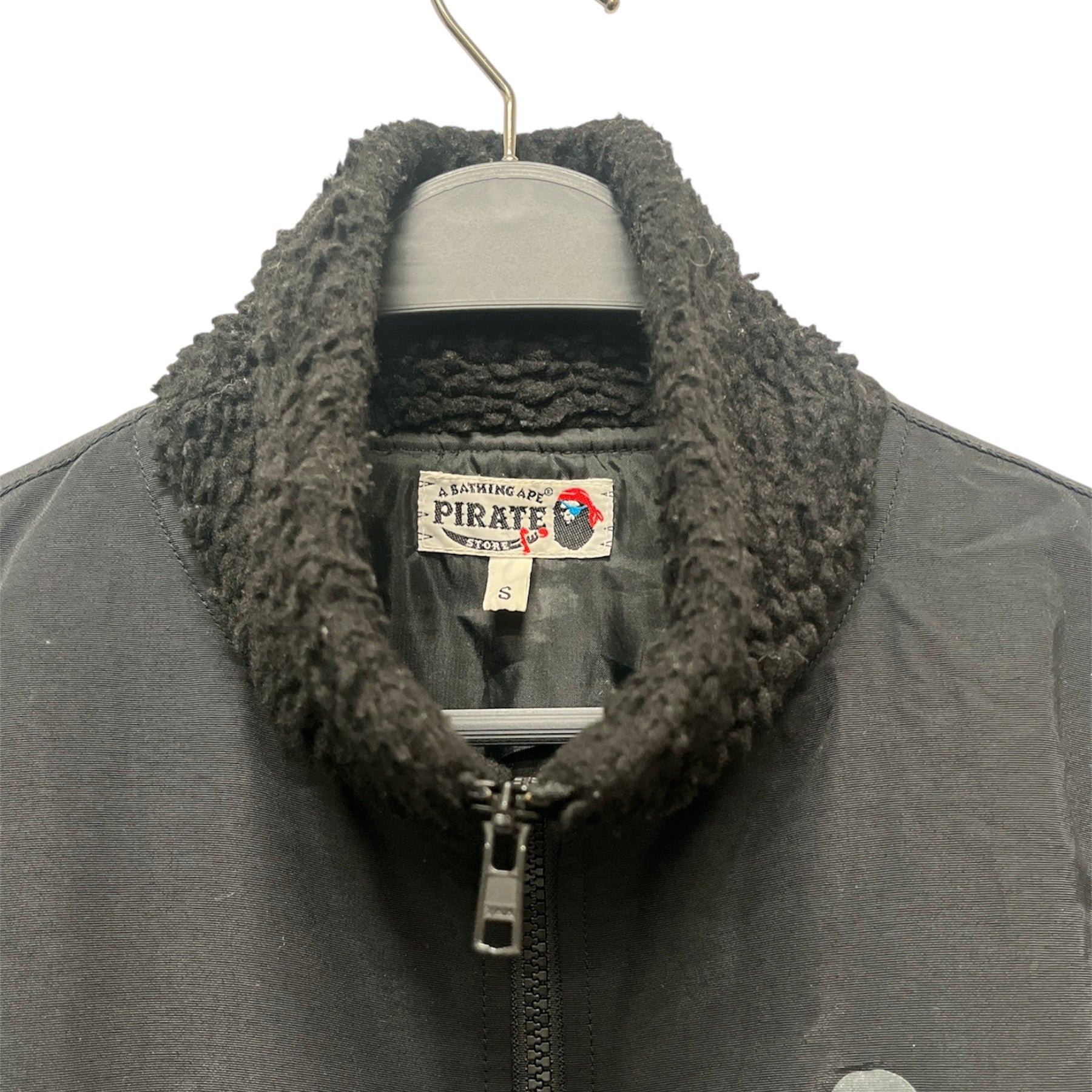 A BATHING APE/Fleece Jkt/S/Cotton/BLK/PIRATE FLEECE view 3