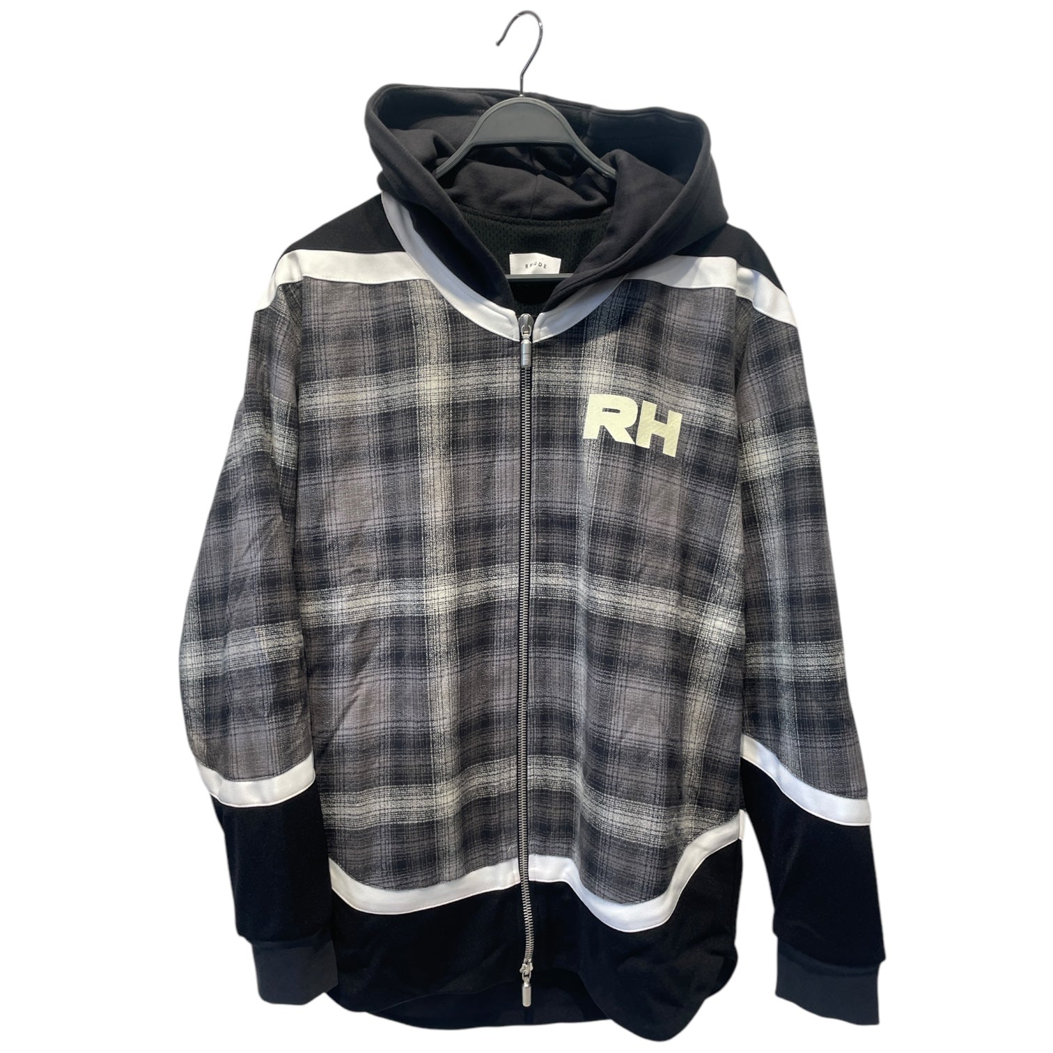 RHUDE/Blouson/S/Polyester/GRY/Plaid/ view 1