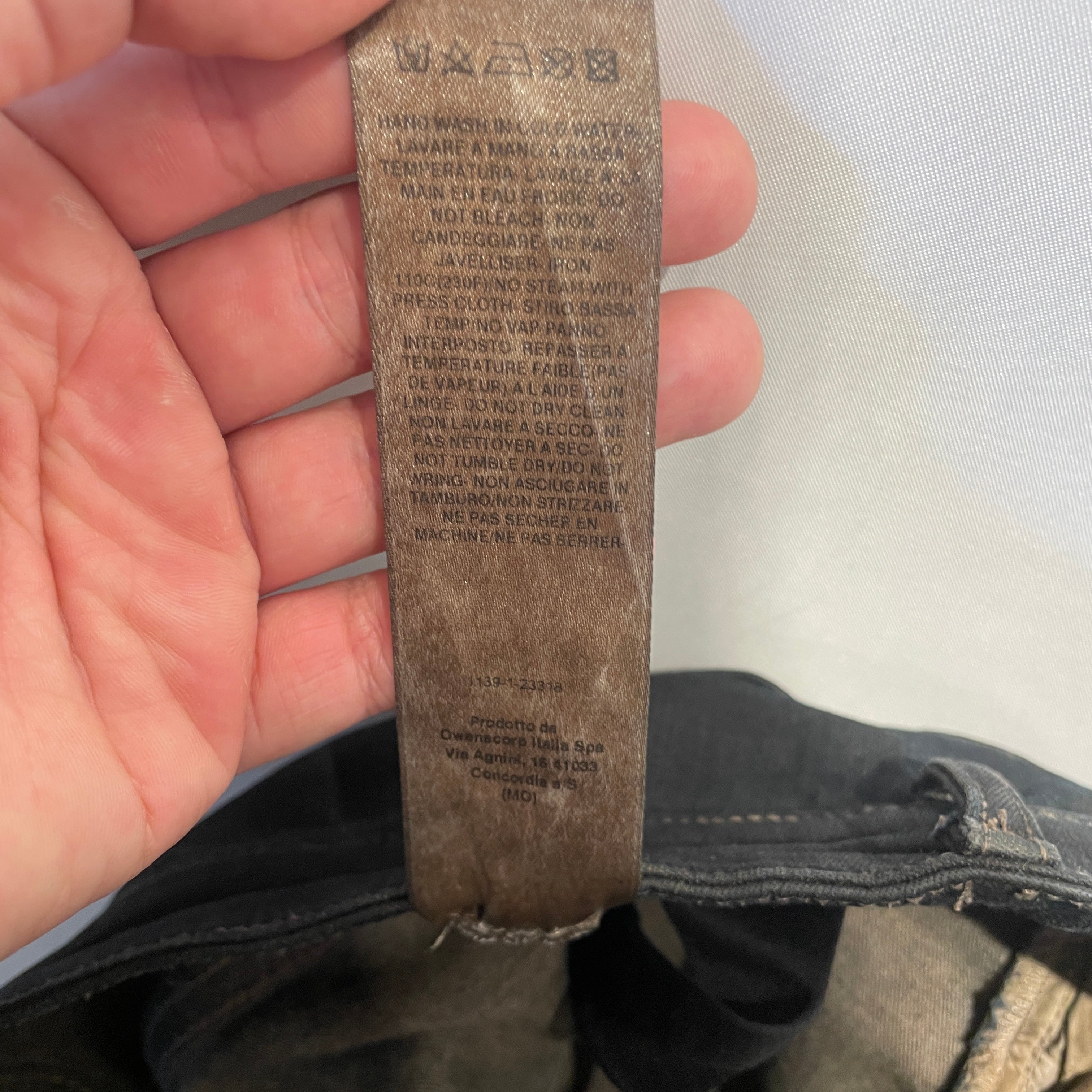 RICK OWENS DRKSHDW/Straight Pants/34/Denim/BRW/All Over Print/MUDWASH view 5