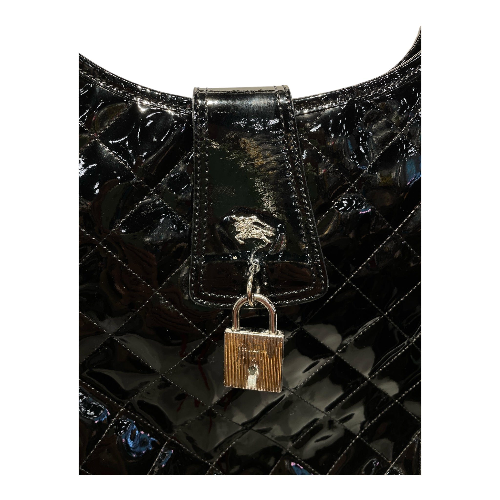 BURBERRY/Hand Bag/Leather/BLK/brooke hobo view 3