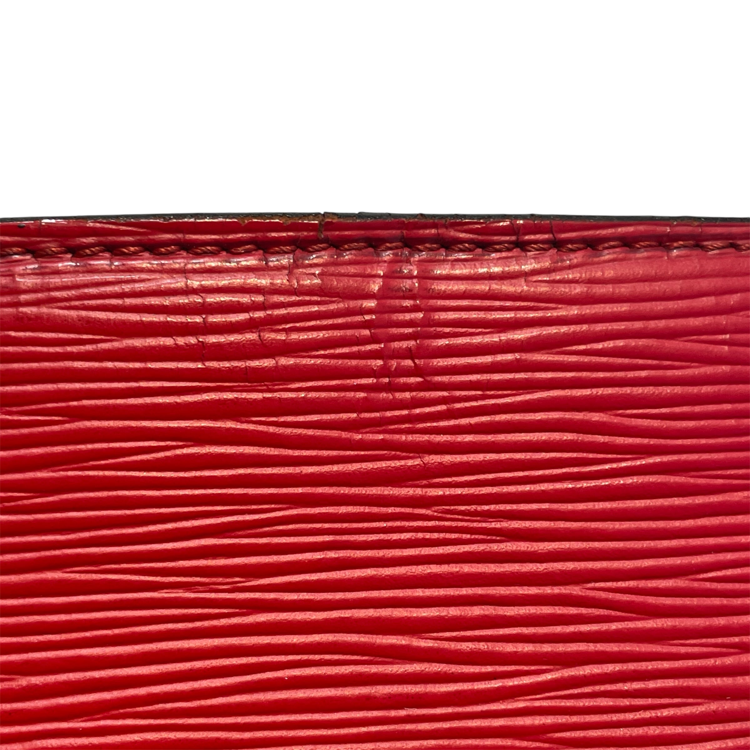 LOUIS VUITTON/Hand Bag/Leather/RED/Lussac Epi Leather Top Handle view 8