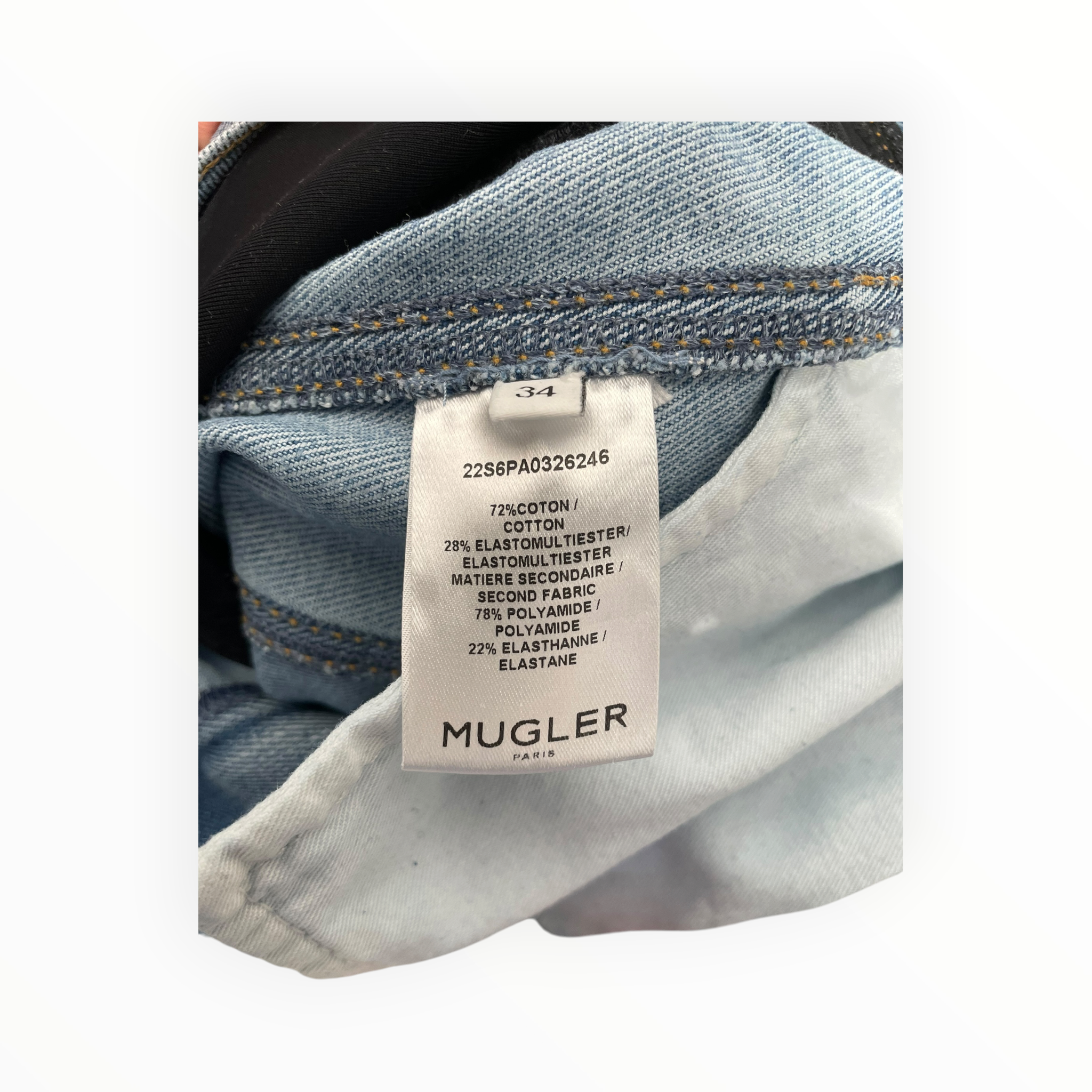 MUGLER/Skinny Pants/34/Denim/BLU/SPIRAL JEAN view 4