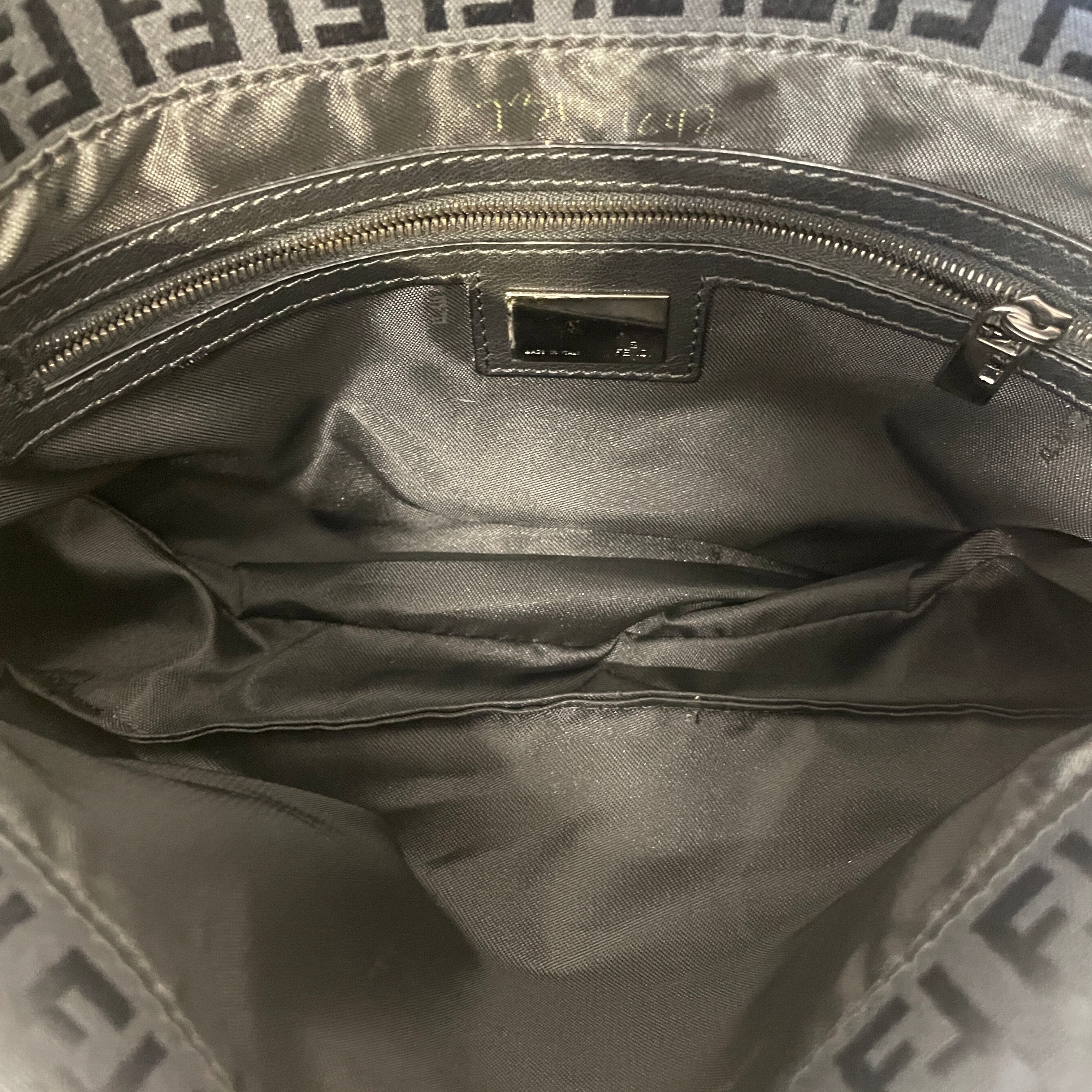 FENDI/Hand Bag/Monogram/Cotton/BLK/ZUCCA CANVAS view 4