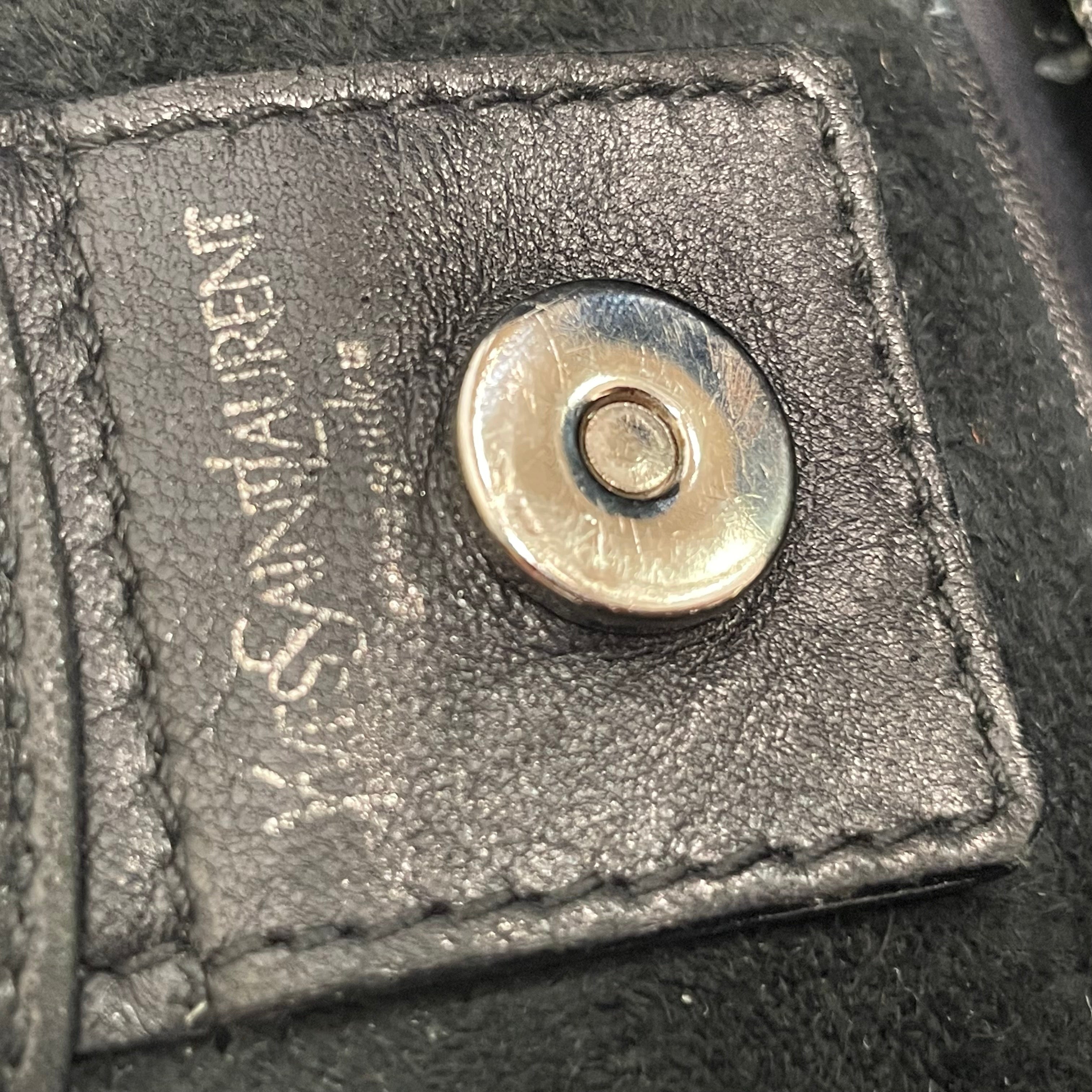 YVES SAINT LAURENT/Hand Bag/Leather/BLK/VINTAGE Y2K MOMBASA view 7