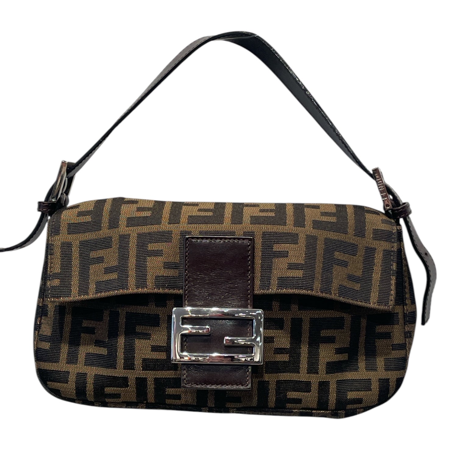 FENDI/Hand Bag/Monogram/Cotton/BRW/CANVAS BAGUETTE view 1