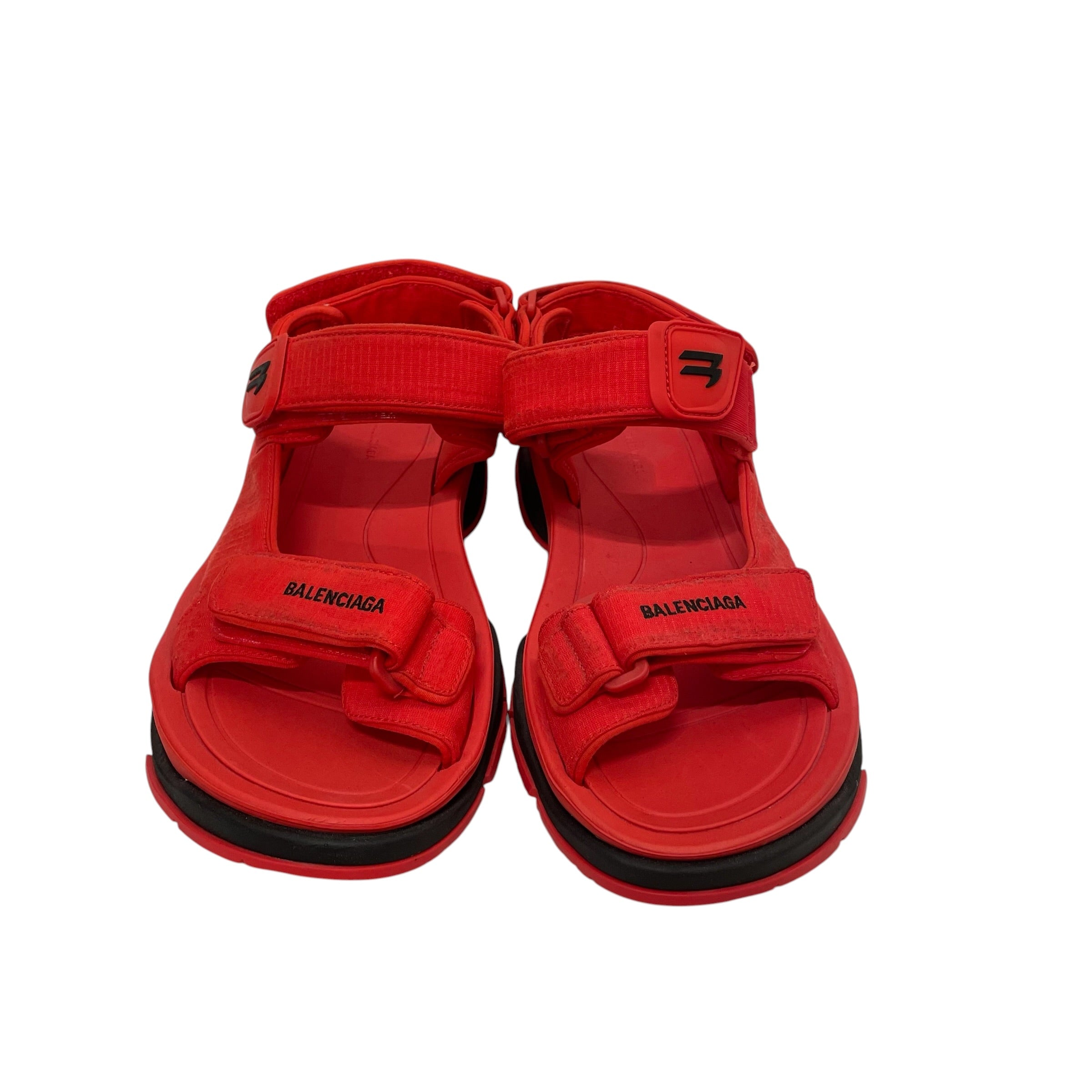 BALENCIAGA/Sandals/EU 43/Polyester/RED/VELCRO STRAP TOURIST view 2