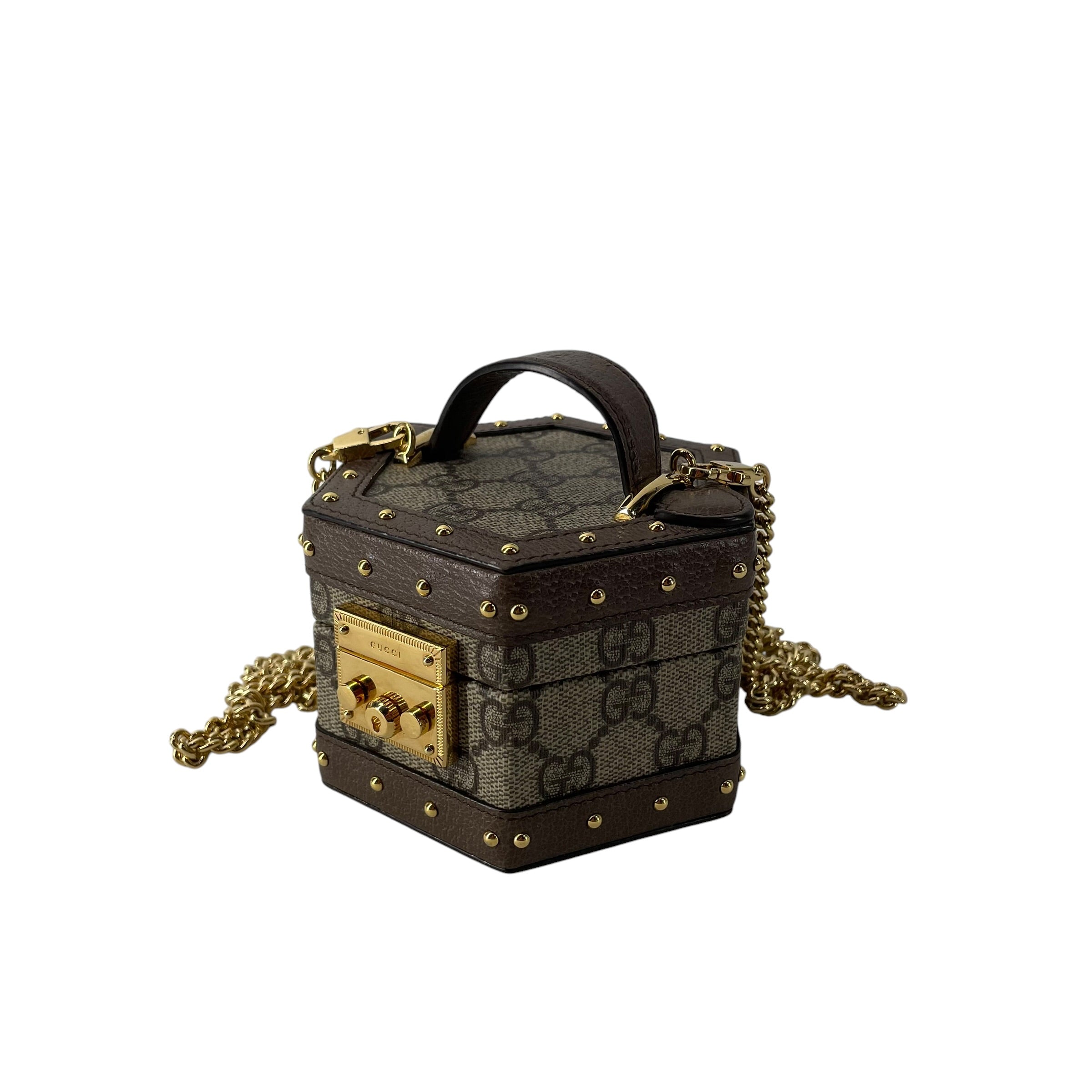 GUCCI/Cross Body Bag/Monogram/Leather/KHK/HODIERNUM HEXAGON BAG view 3