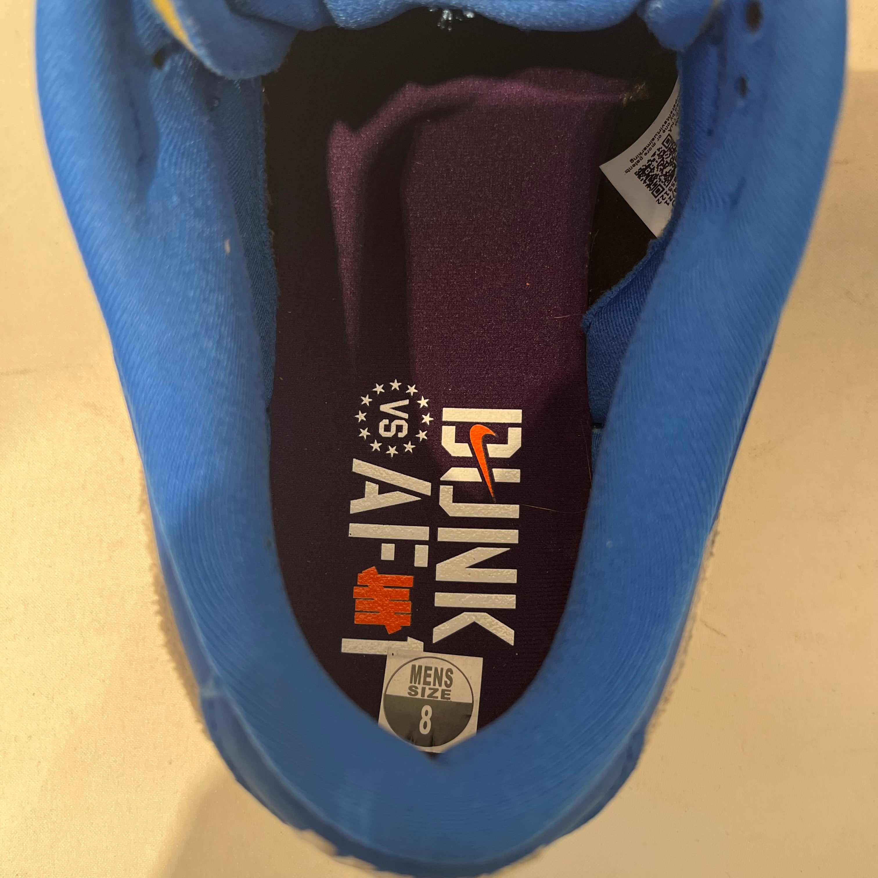 NIKE/Low-Sneakers/US 8/Leather/BLU/undefeated view 3
