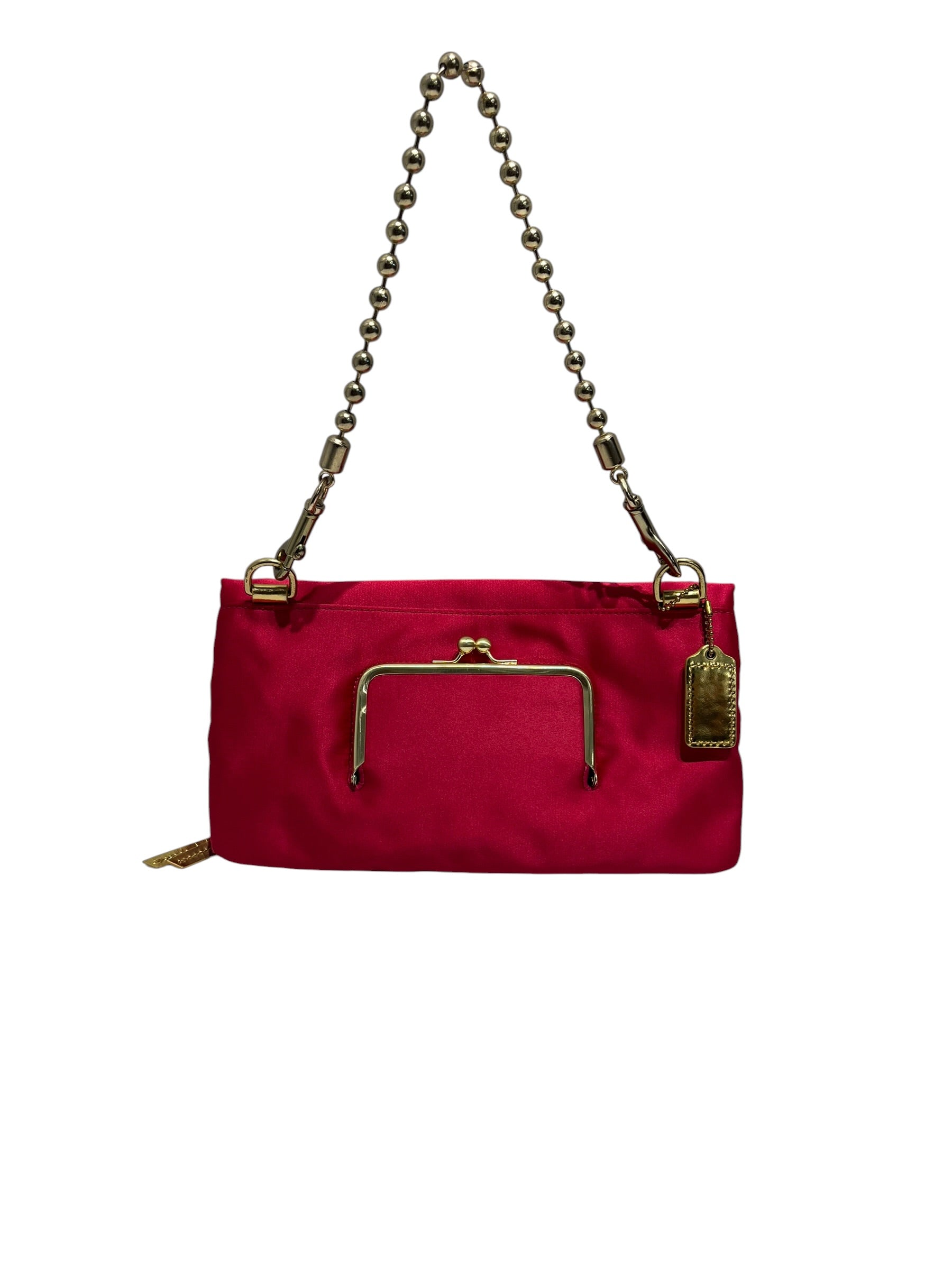 COACH/Bag/PNK/SATIN AMANDA FOLD OVER view 2