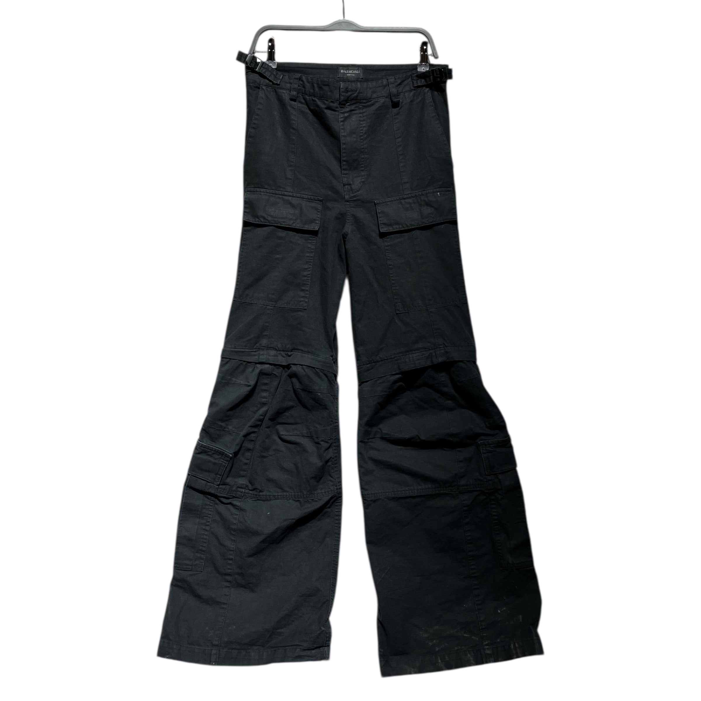 BALENCIAGA/Cargo Pants/S/Denim/BLK/FLARES, MISSING BUTTON view 1
