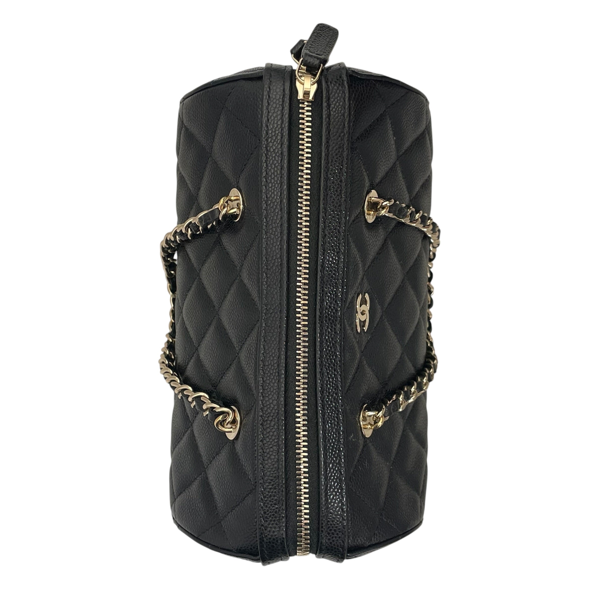 CHANEL/Cross Body Bag/Leather/BLK/MINI TIMELESS CLASSIC BARREL view 6