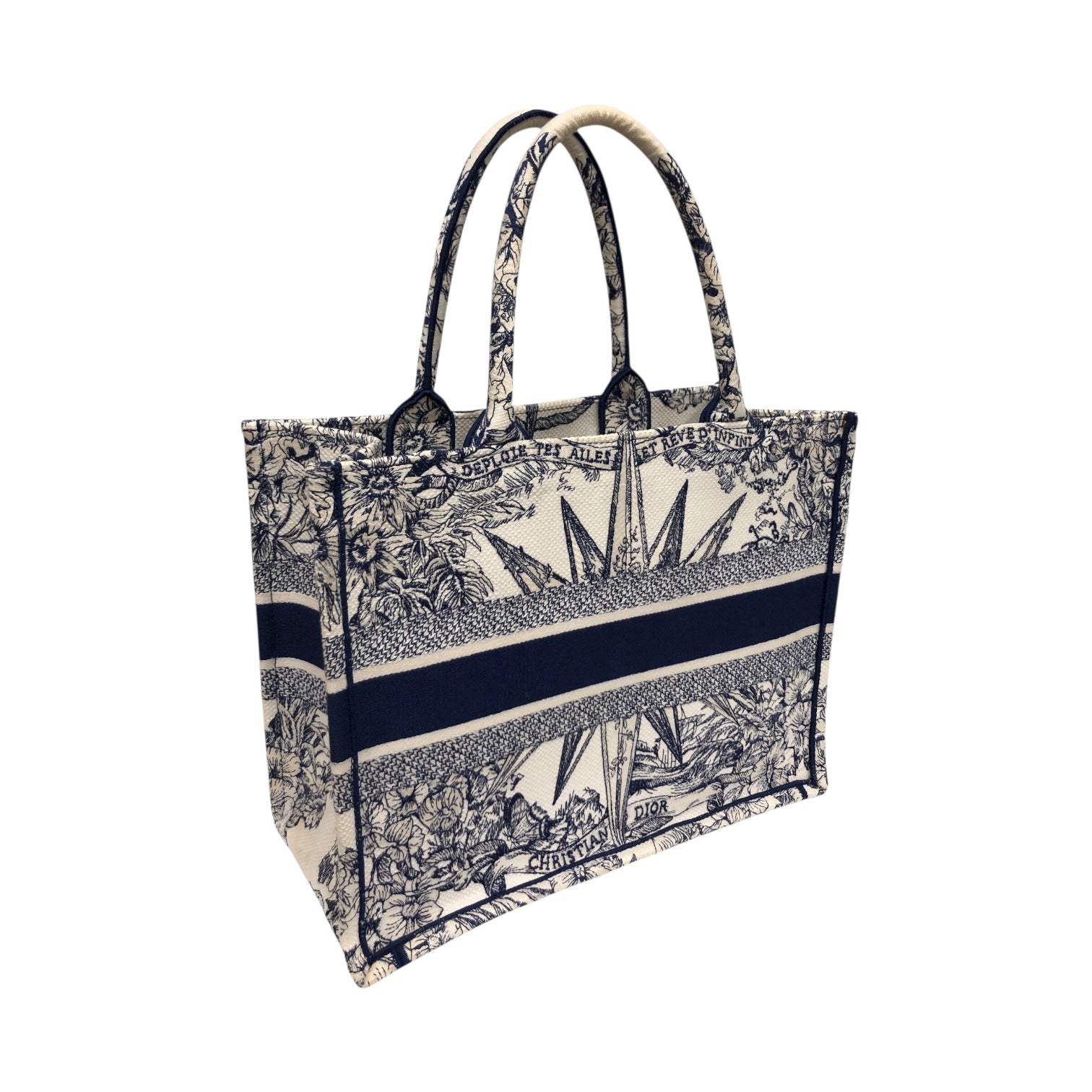 Christian Dior/Hand Bag/All Over Print/Cotton/BLU/Medium Book Tote view 2
