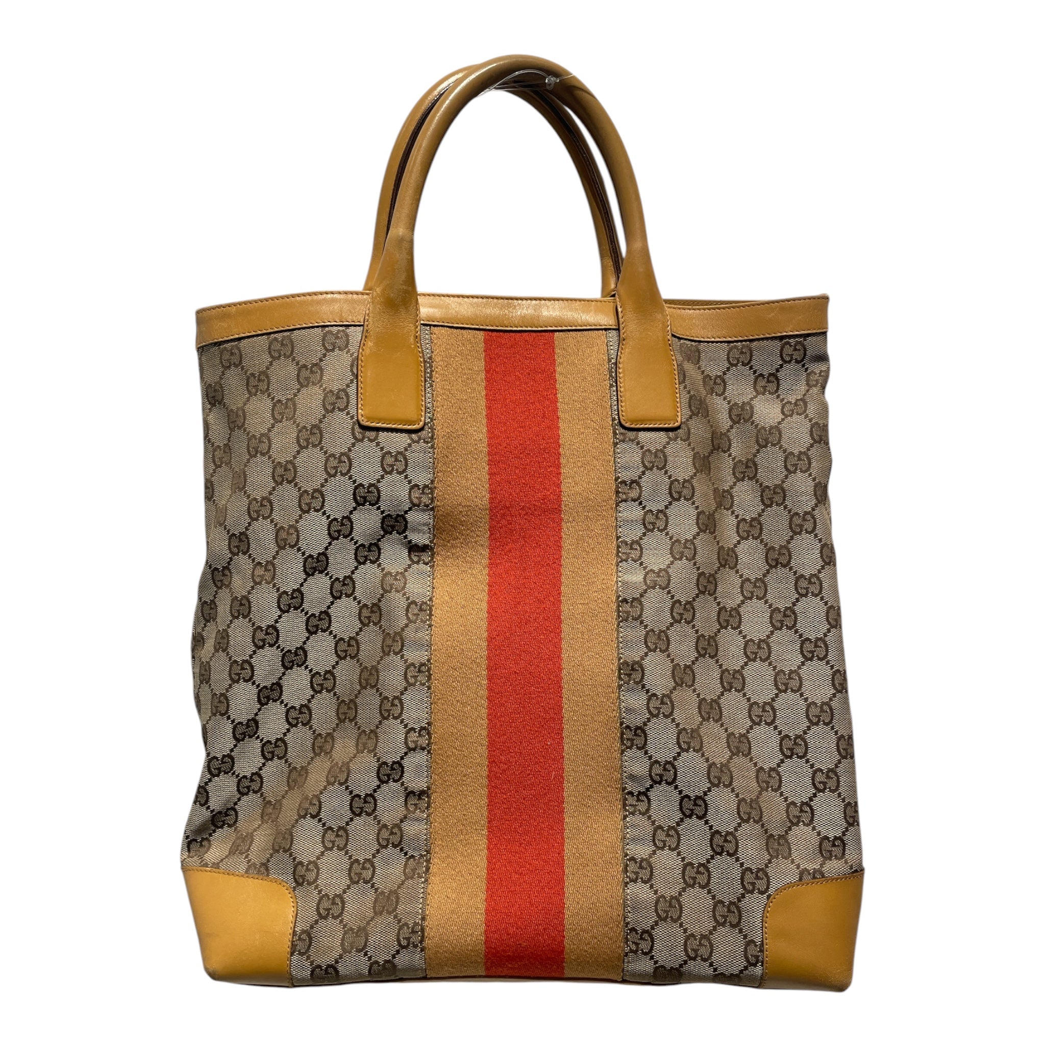 GUCCI/Tote Bag/Monogram/Cotton/KHK/Canvas Sherry Line Tote view 2