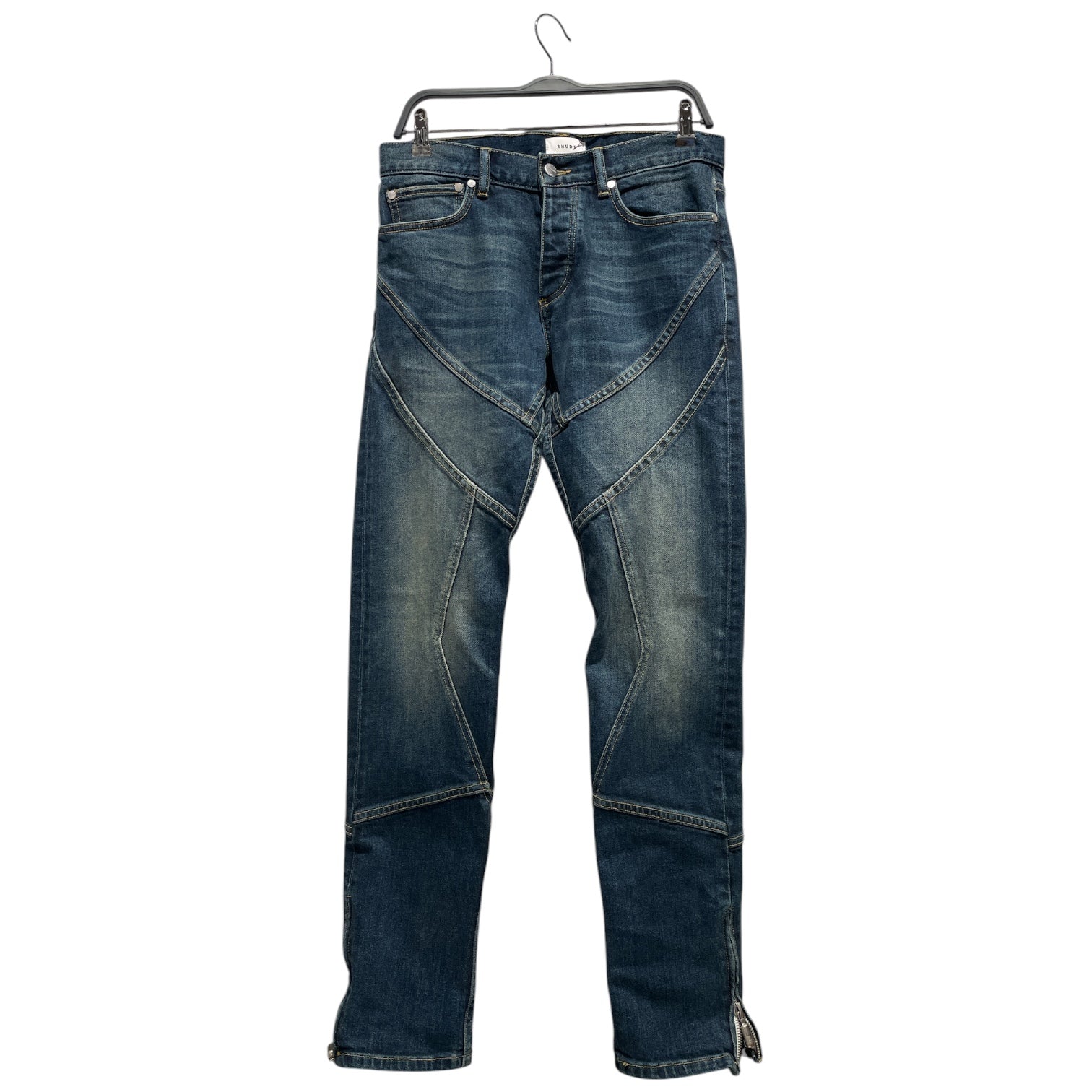 RHUDE/Straight Pants/31/Cotton/BLU/Blue Rhoadster Jeans view 1