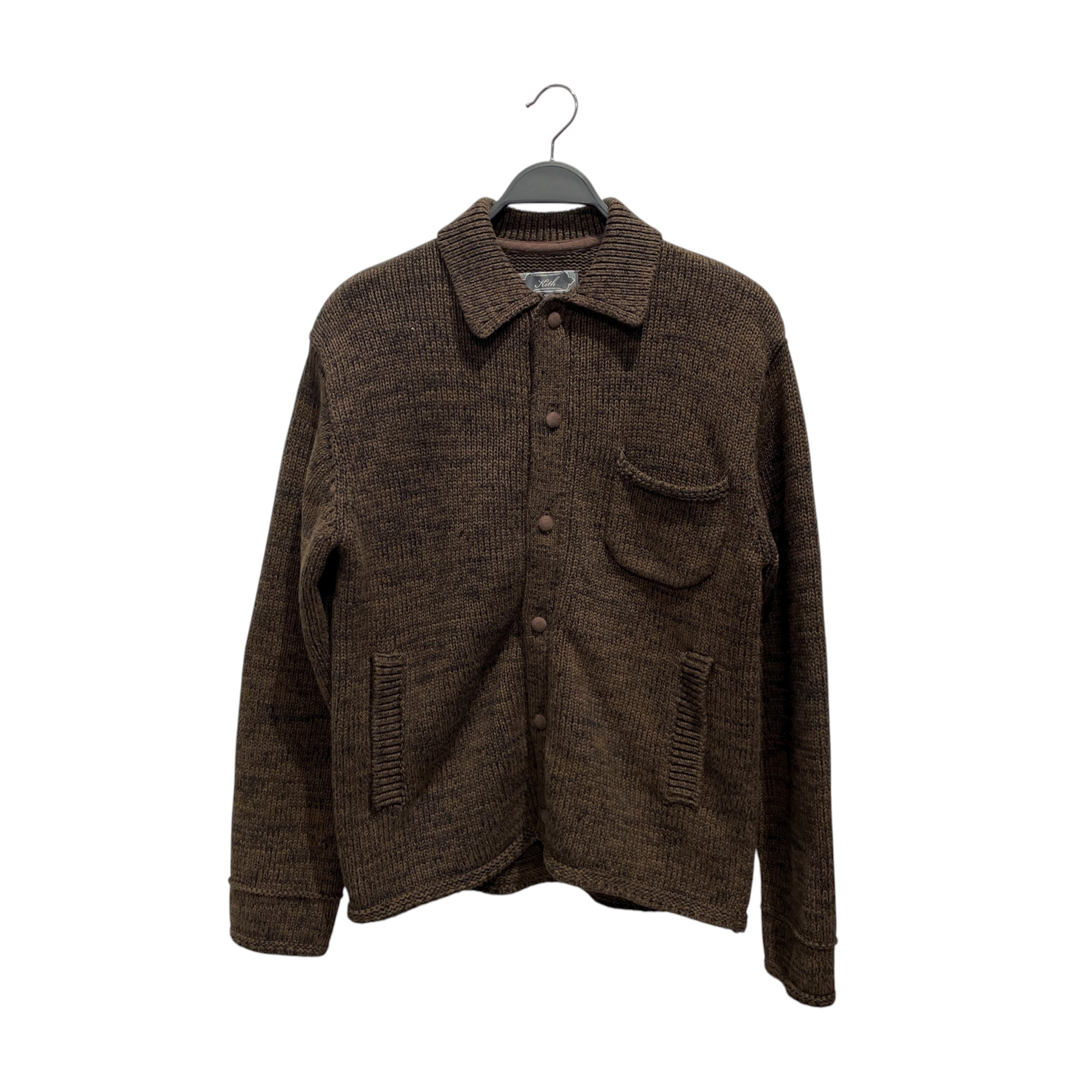 KITH/Cardigan/XS/Cotton/BRW/Chunky Knit Ginza Cardigan view 1