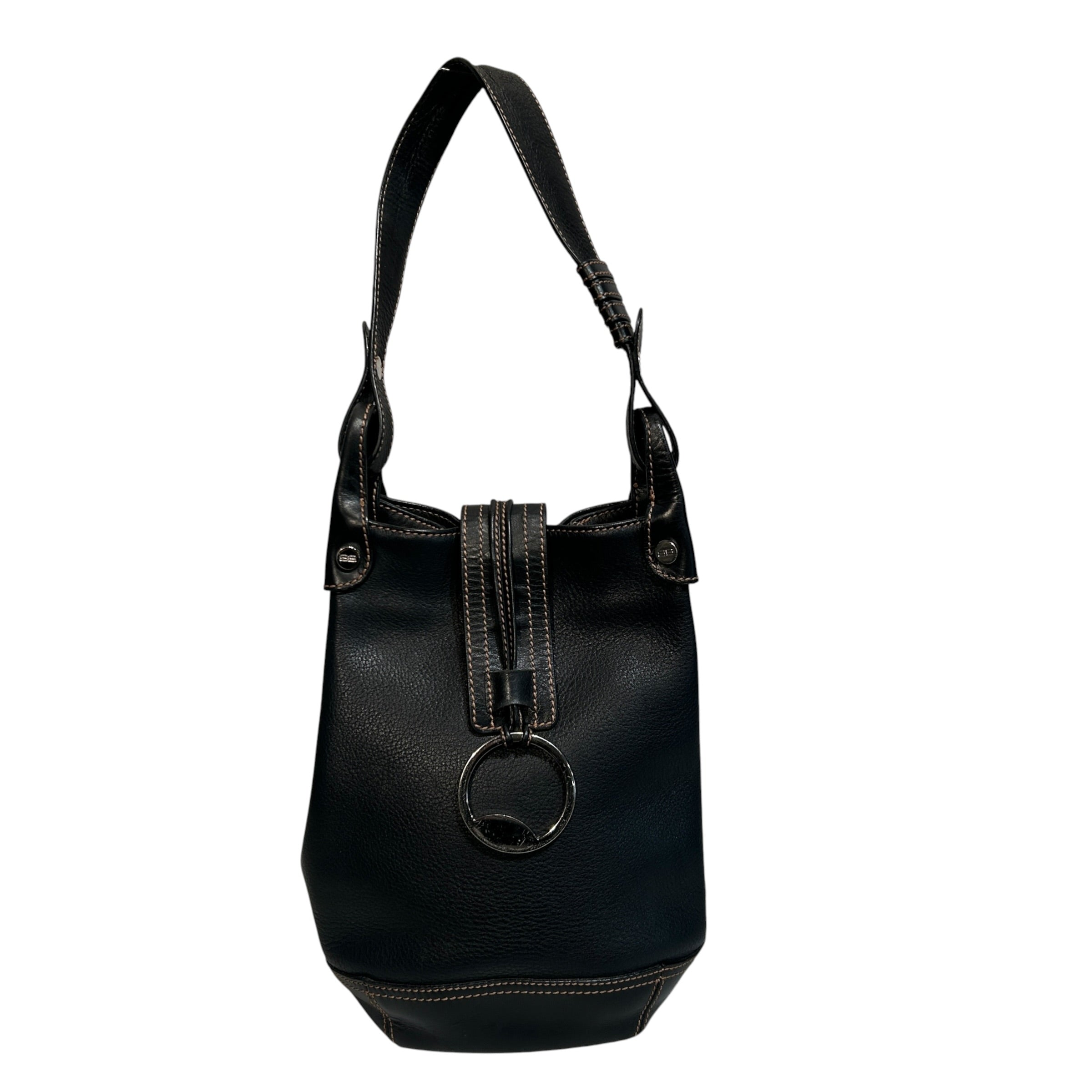 BALENCIAGA/Bag/Leather/BLK/Bucket view 1