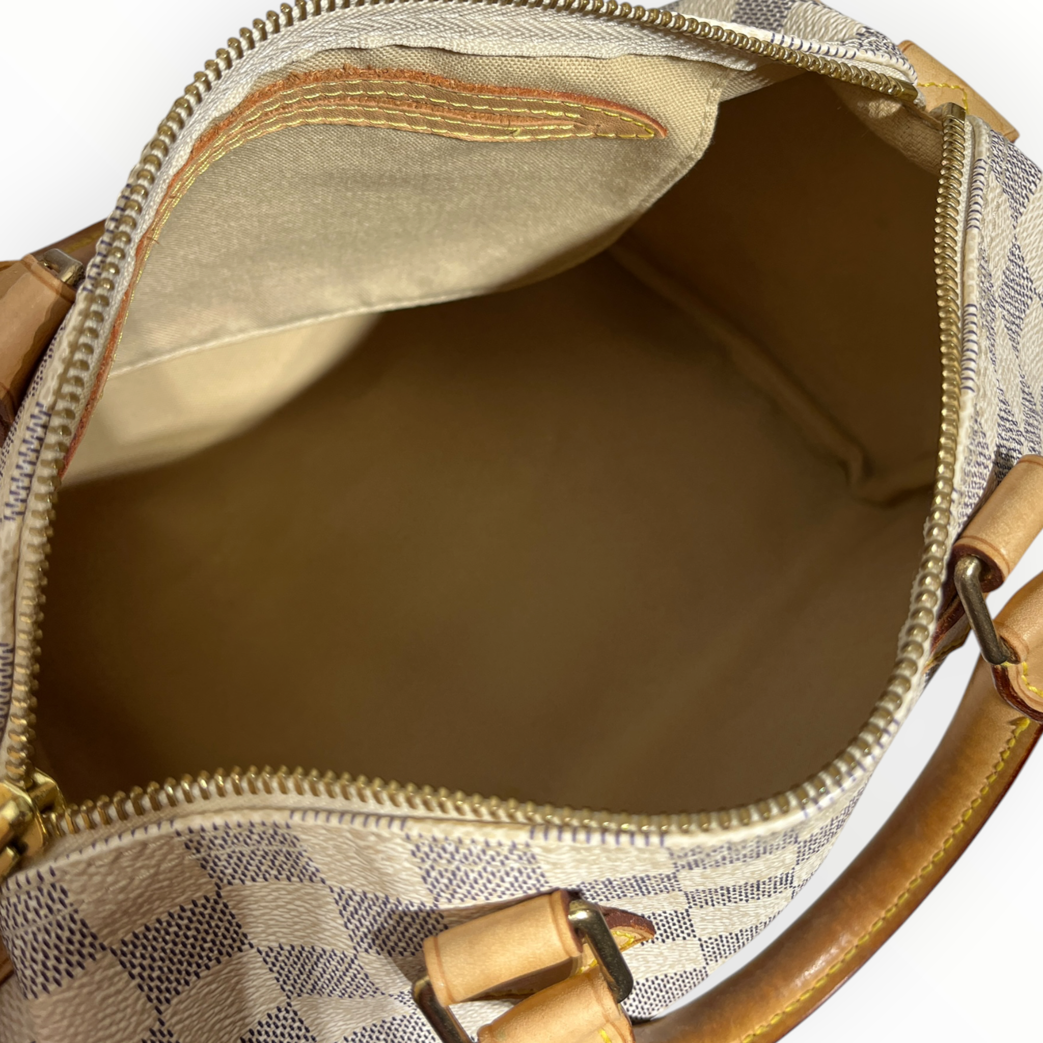 LOUIS VUITTON/Hand Bag/Leather/WHT/azur speedy 25 view 4