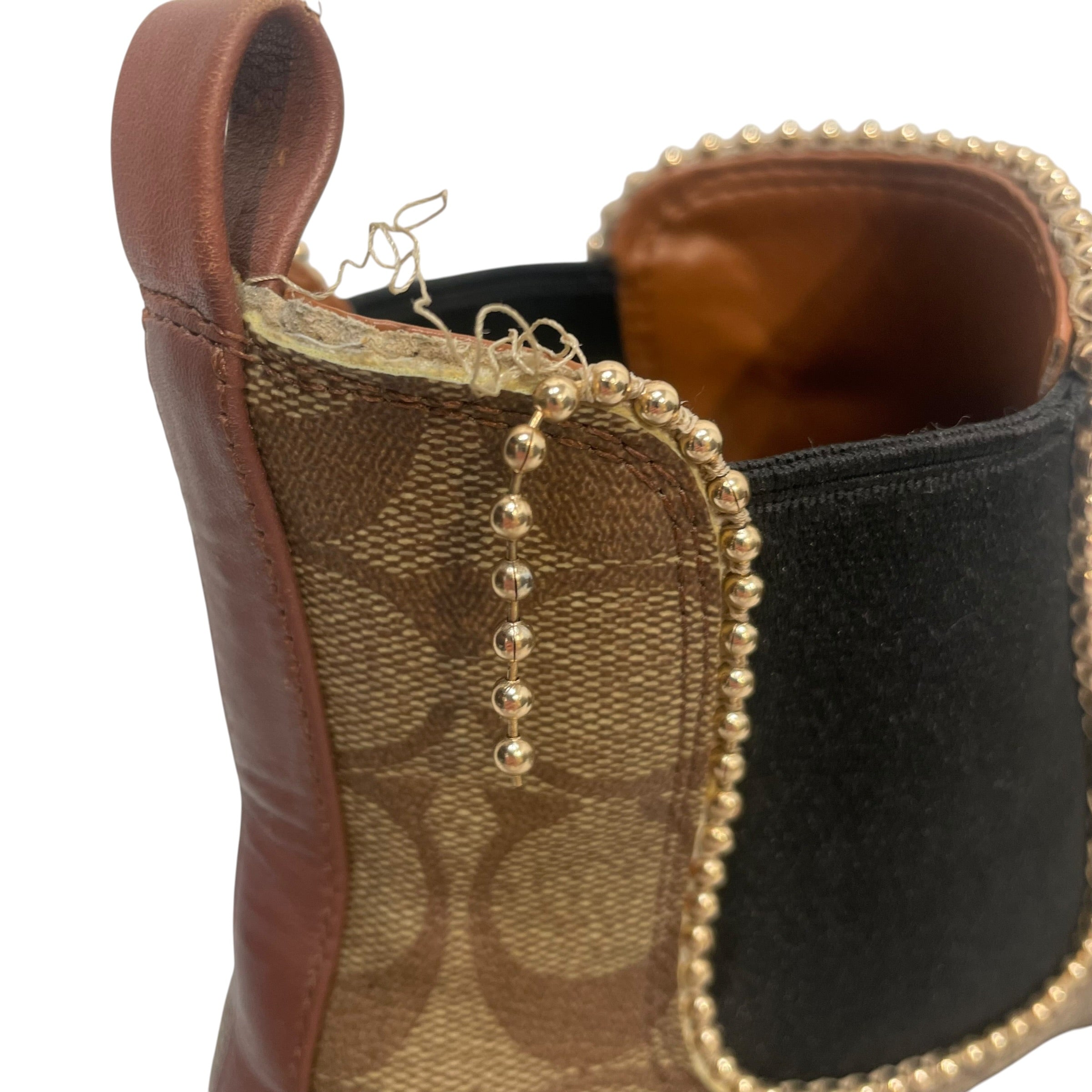 COACH/Chelsea Boots/US 7.5/Monogram/Leather/BRW/monogram chelsea boots view 4