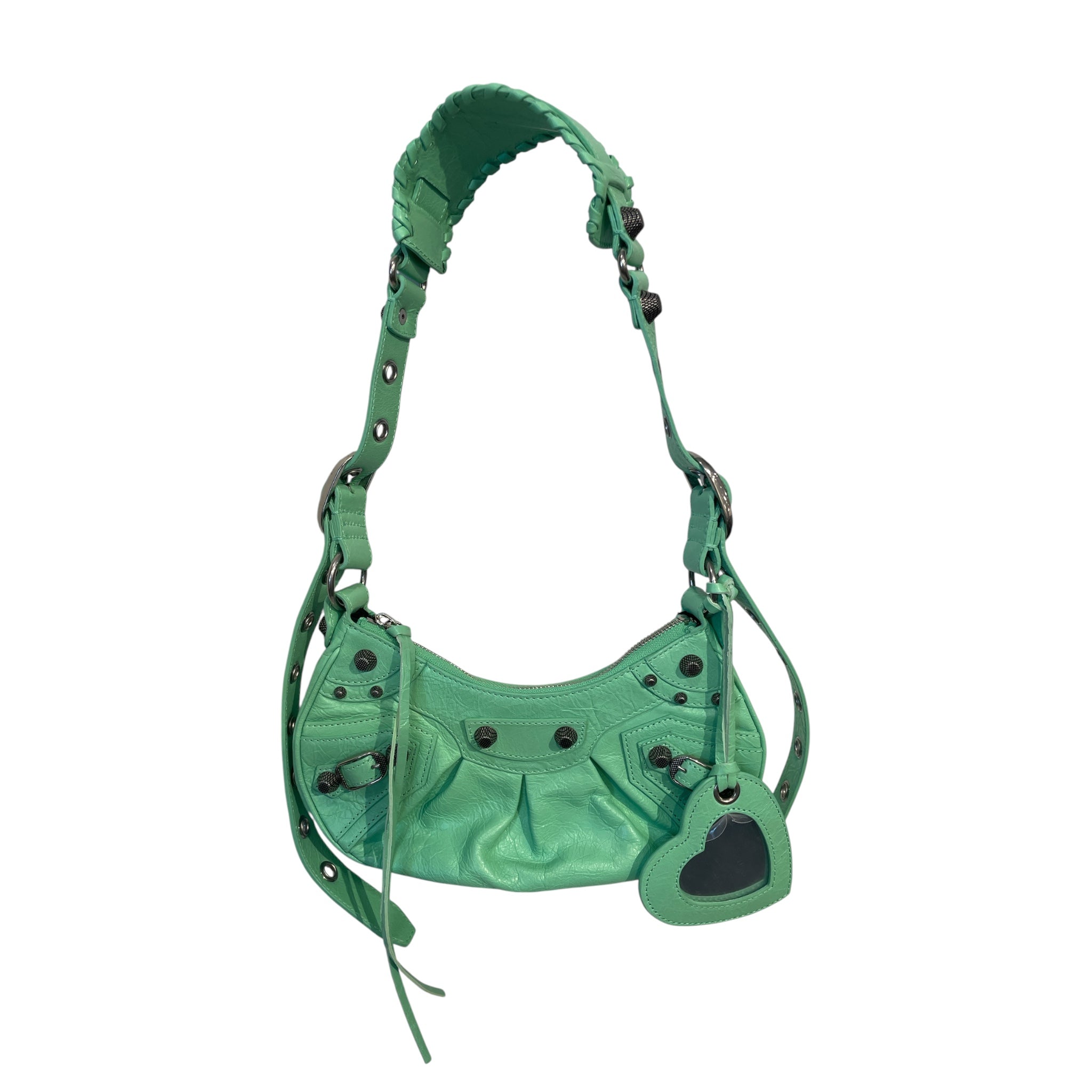 BALENCIAGA/Bag/Leather/GRN/TEAL LE CAGOLE XS view 1