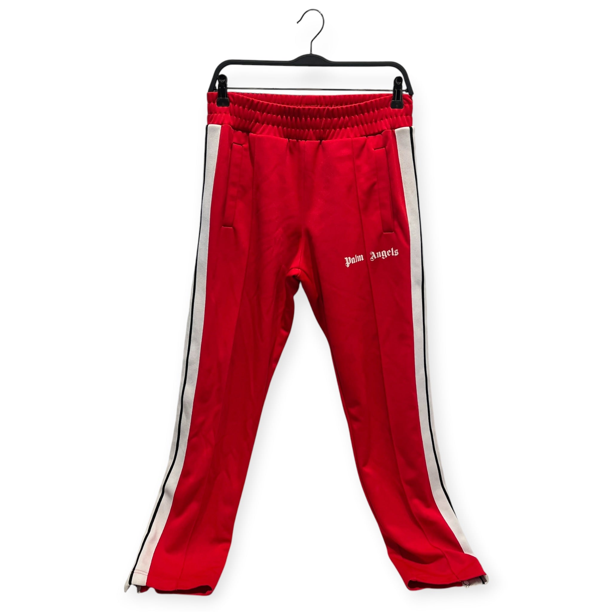 Palm Angels/Pants/M/Polyester/RED/white stripes view 1